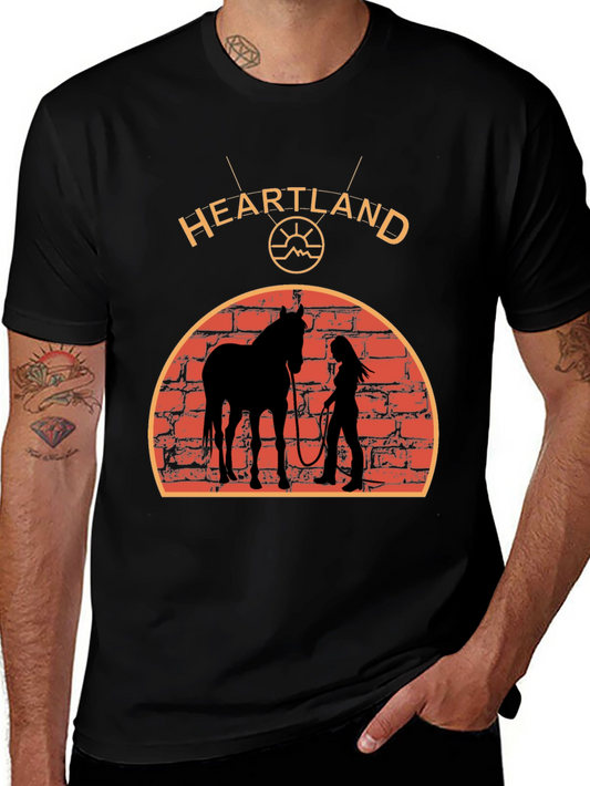 Heartland Horse Silhouette Graphic T-Shirt