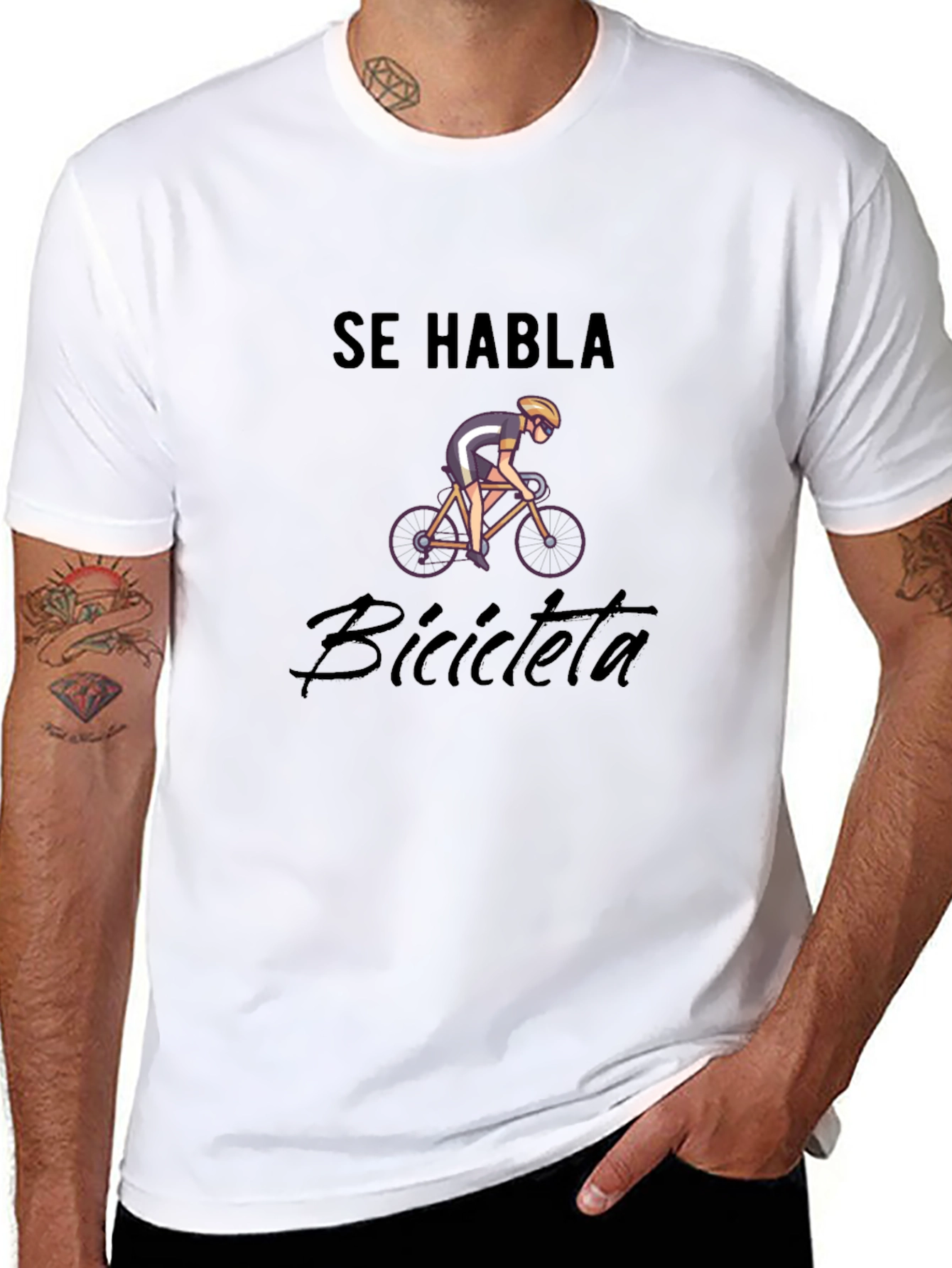 Se Habla Bicicleta T-Shirt - Cycling Enthusiast Tee