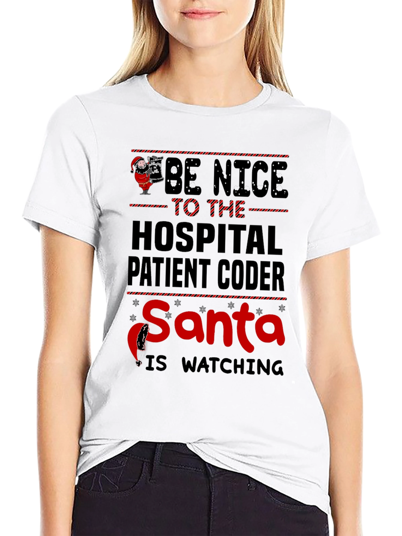 Funny Christmas Hospital Coder Santa T-Shirt