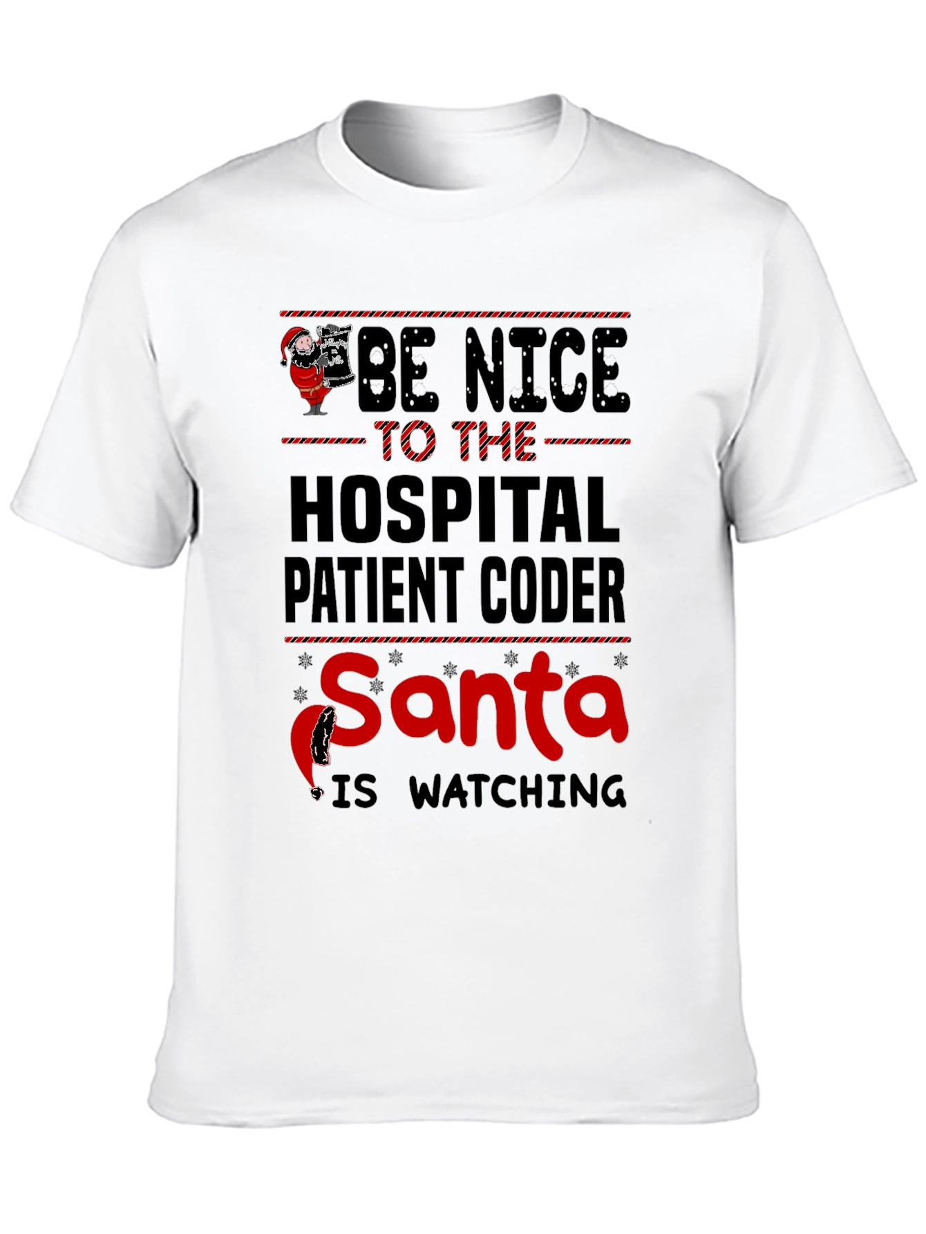 Funny Christmas Hospital Coder Santa T-Shirt