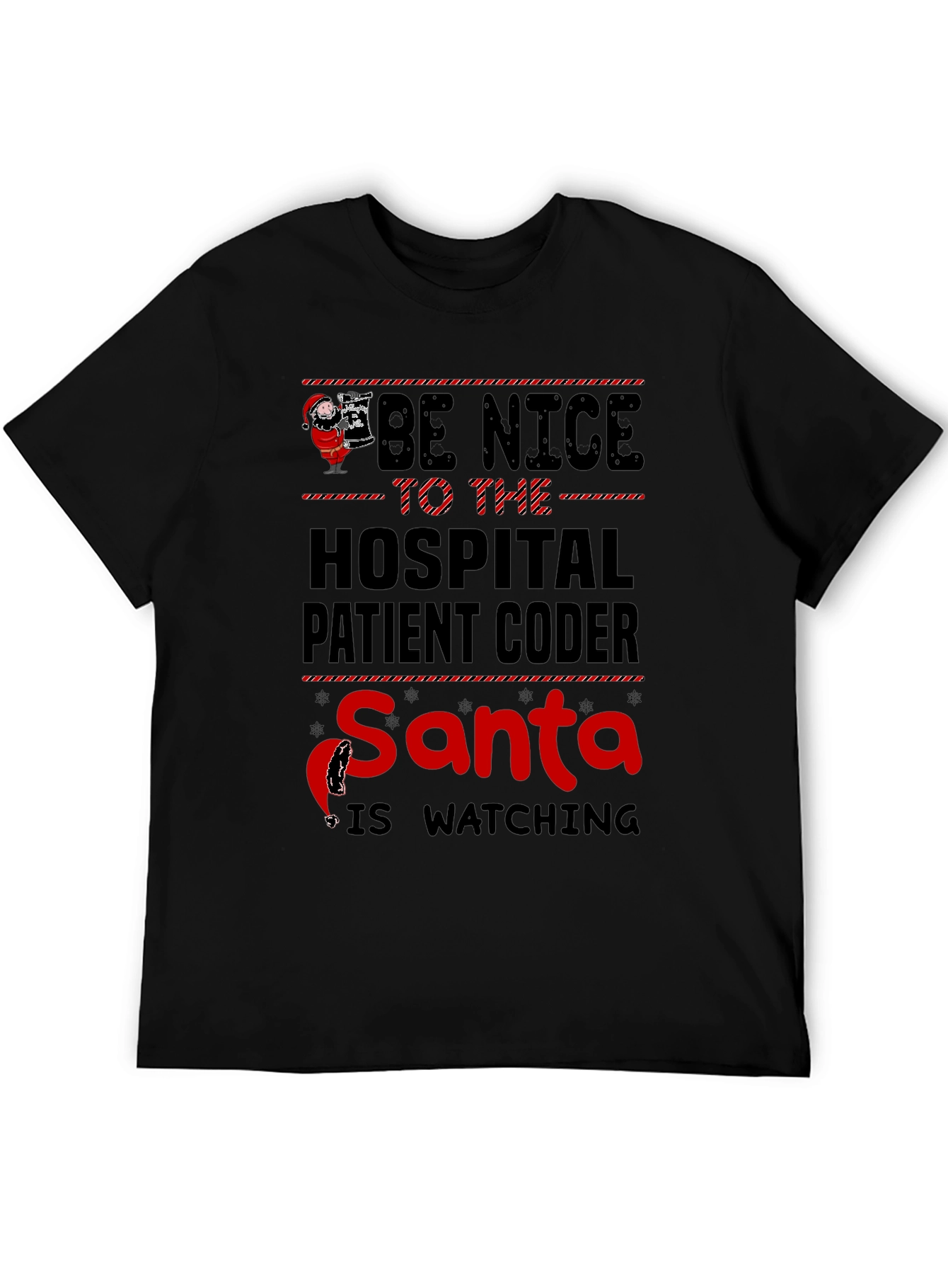 Funny Christmas Hospital Coder Santa T-Shirt