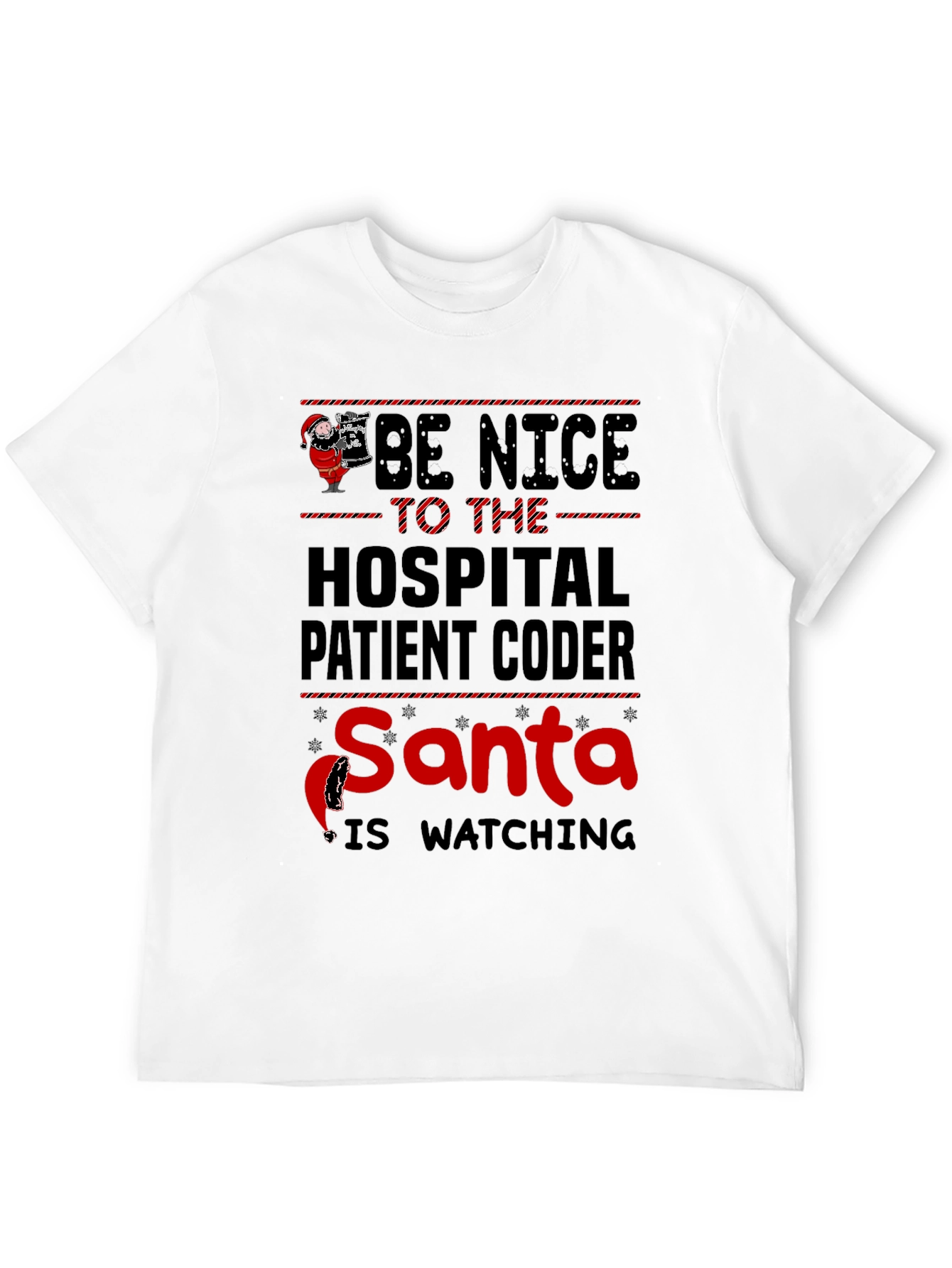 Funny Christmas Hospital Coder Santa T-Shirt