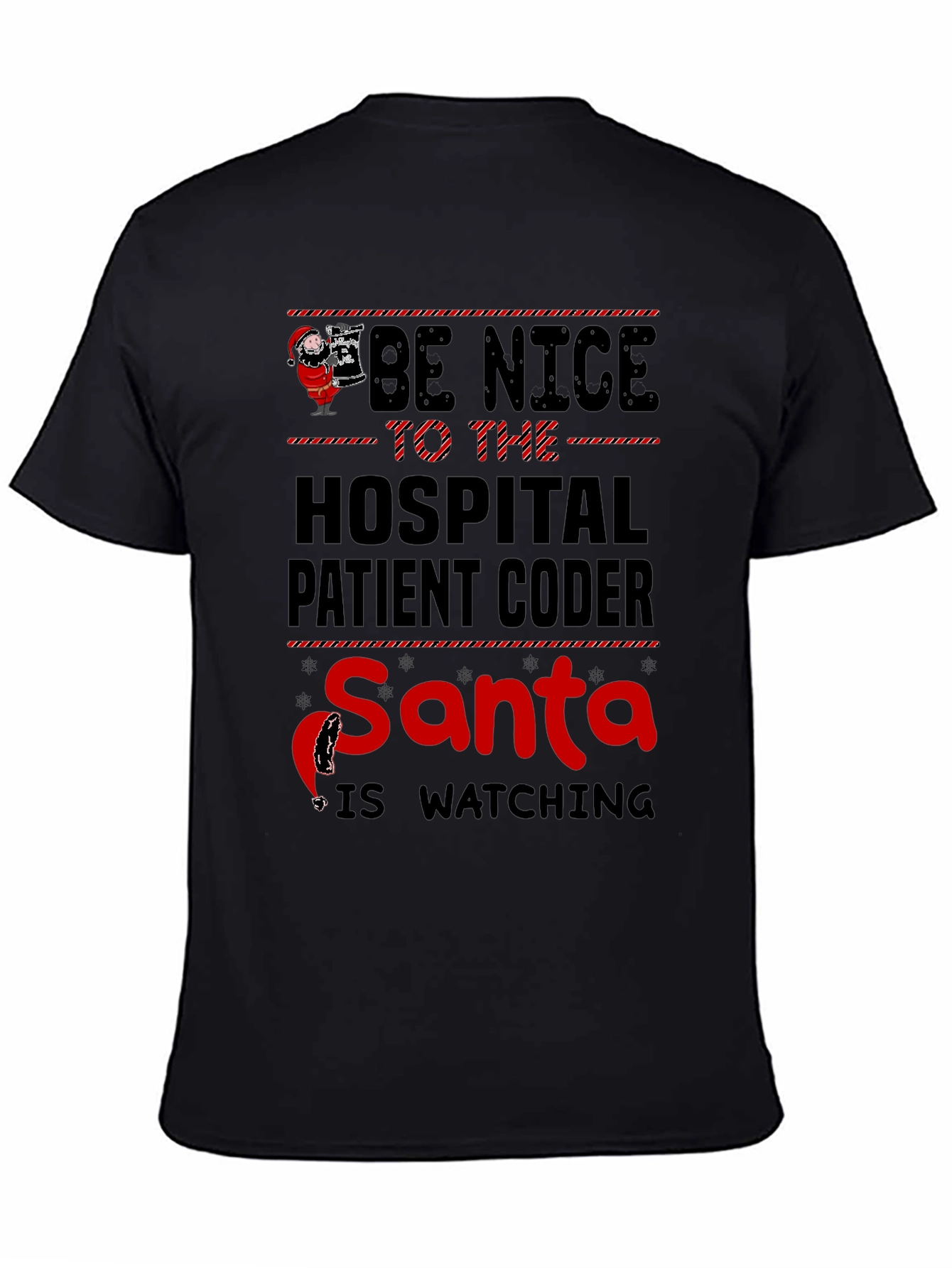 Funny Christmas Hospital Coder Santa T-Shirt