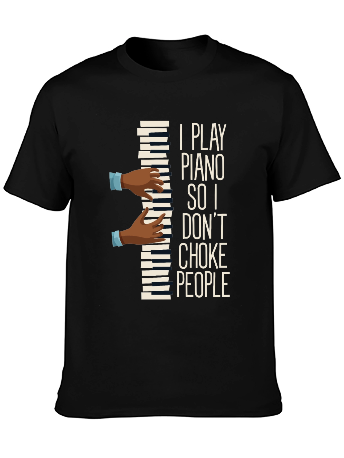 Piano Player Graphic Tee - Musical Humor T-Shirt