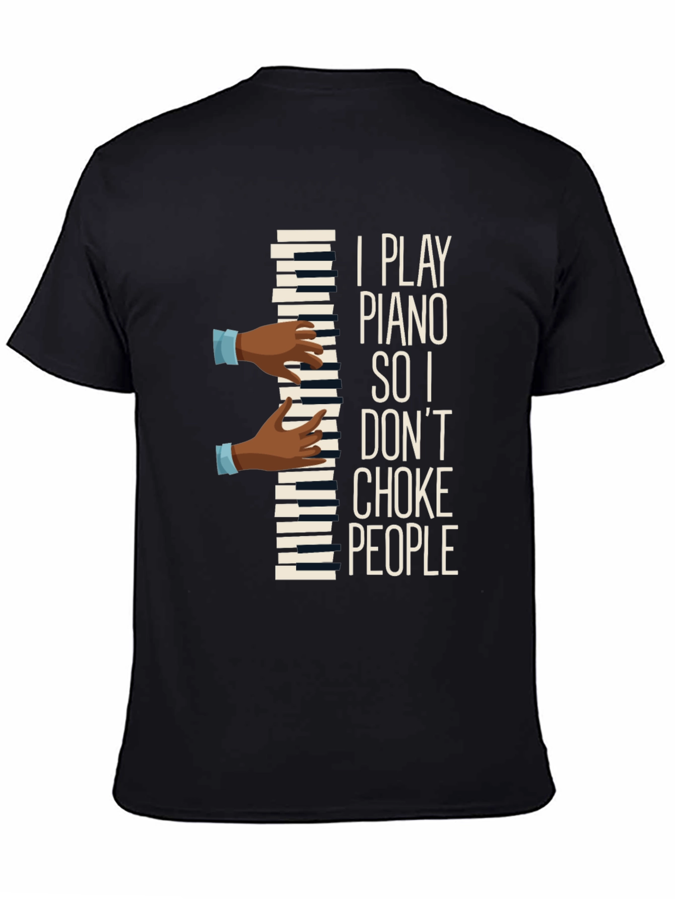 Piano Player Graphic Tee - Musical Humor T-Shirt