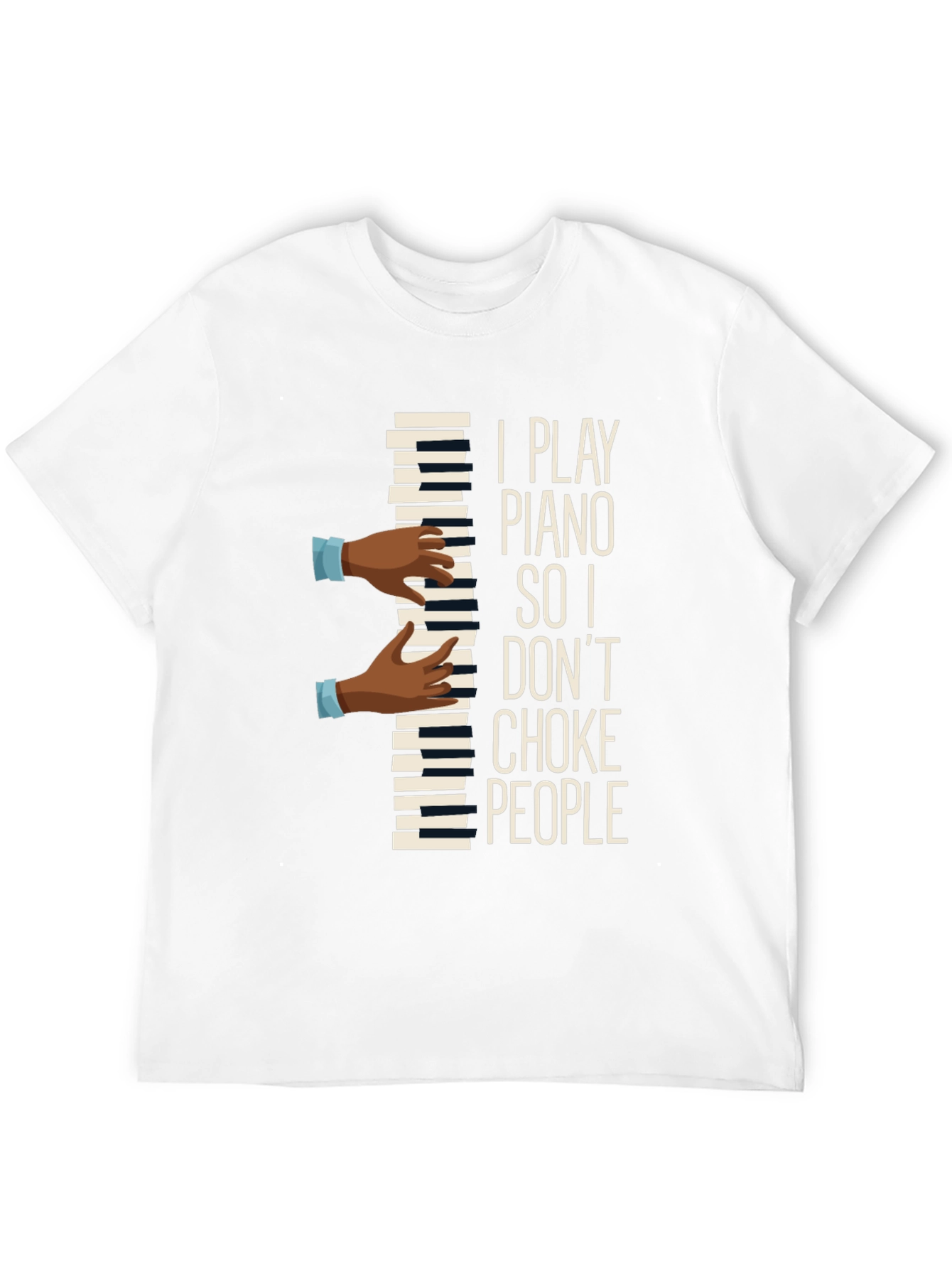 Piano Player Graphic Tee - Musical Humor T-Shirt