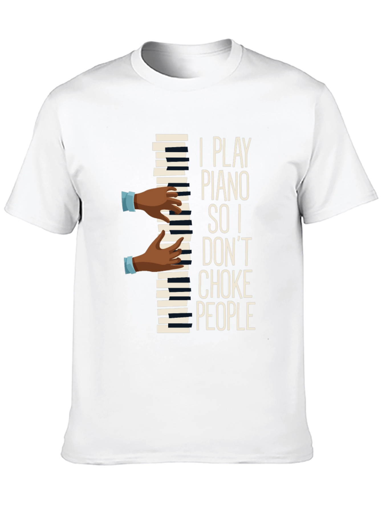 Piano Player Graphic Tee - Musical Humor T-Shirt