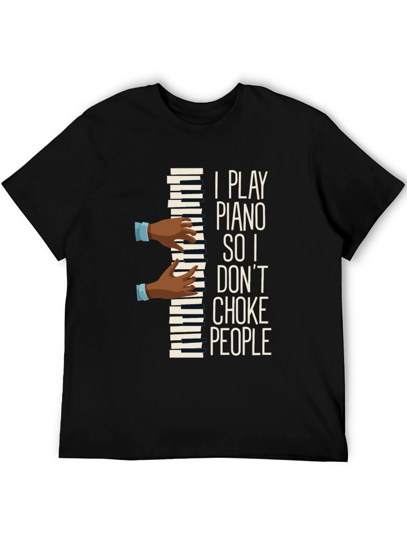 Piano Player Graphic Tee - Musical Humor T-Shirt