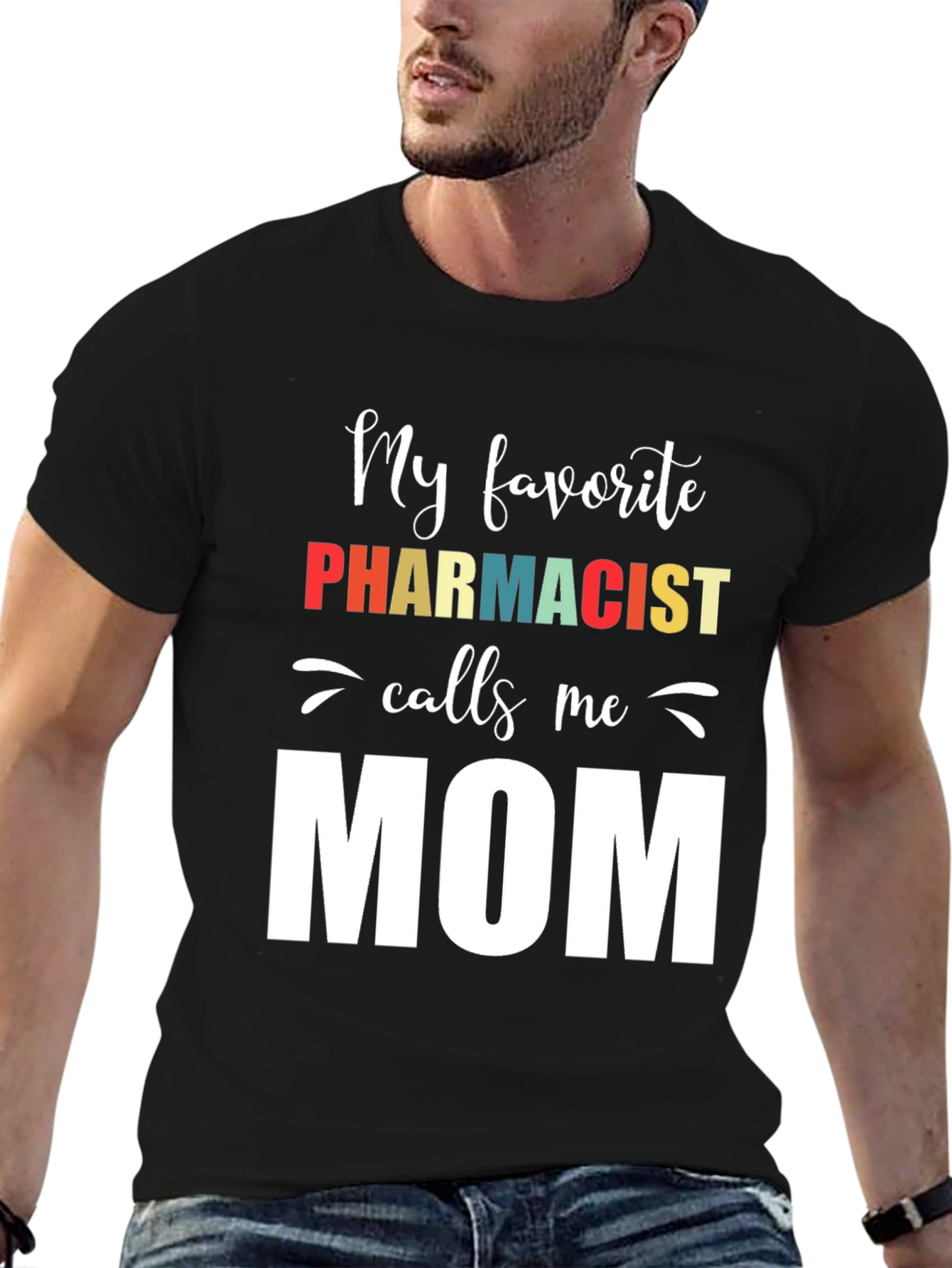 Pharmacist Mom Graphic T-Shirt - Black