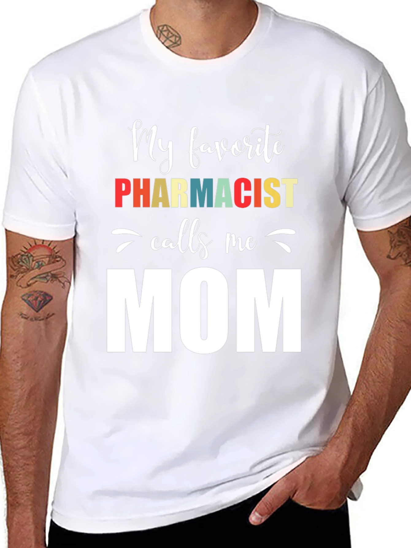 Pharmacist Mom Graphic T-Shirt - Black