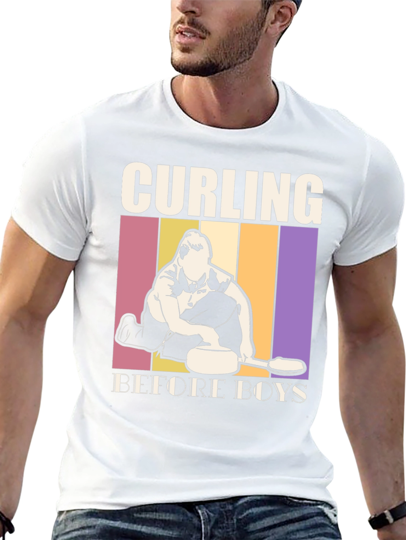 Curling Before Boys T-Shirt