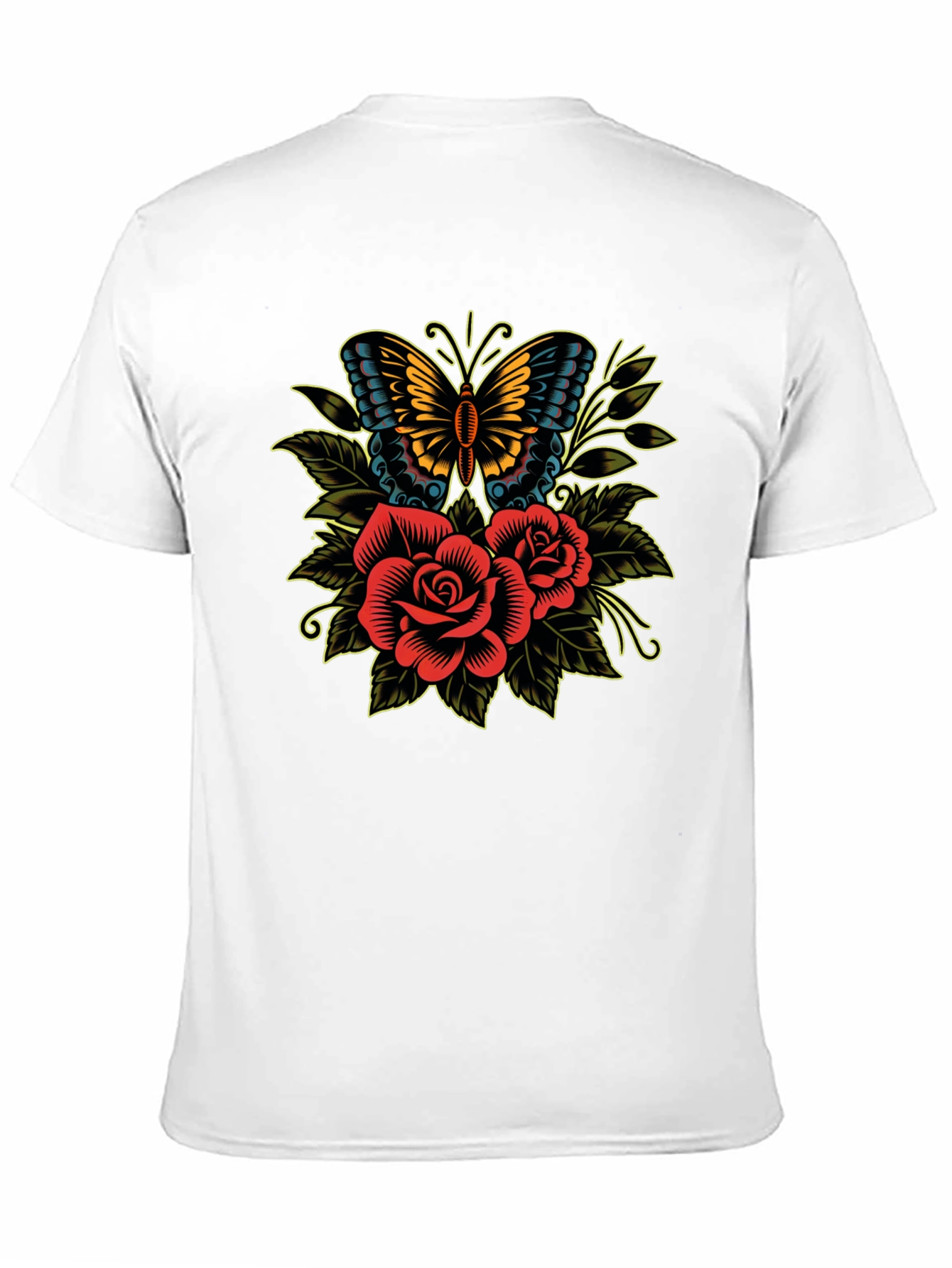 Butterfly & Roses Graphic T-Shirt