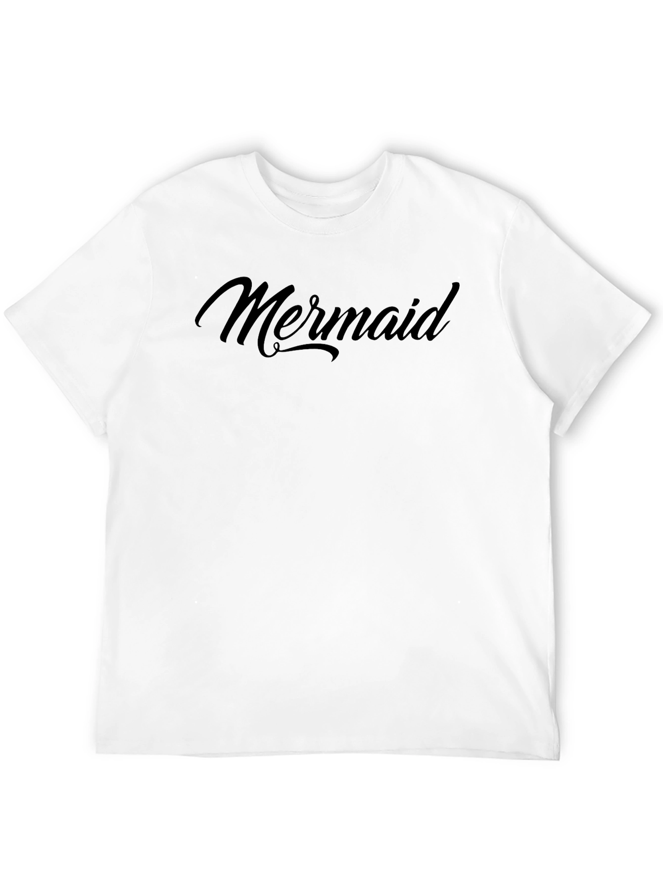 Mens Black Mermaid Graphic T-Shirt