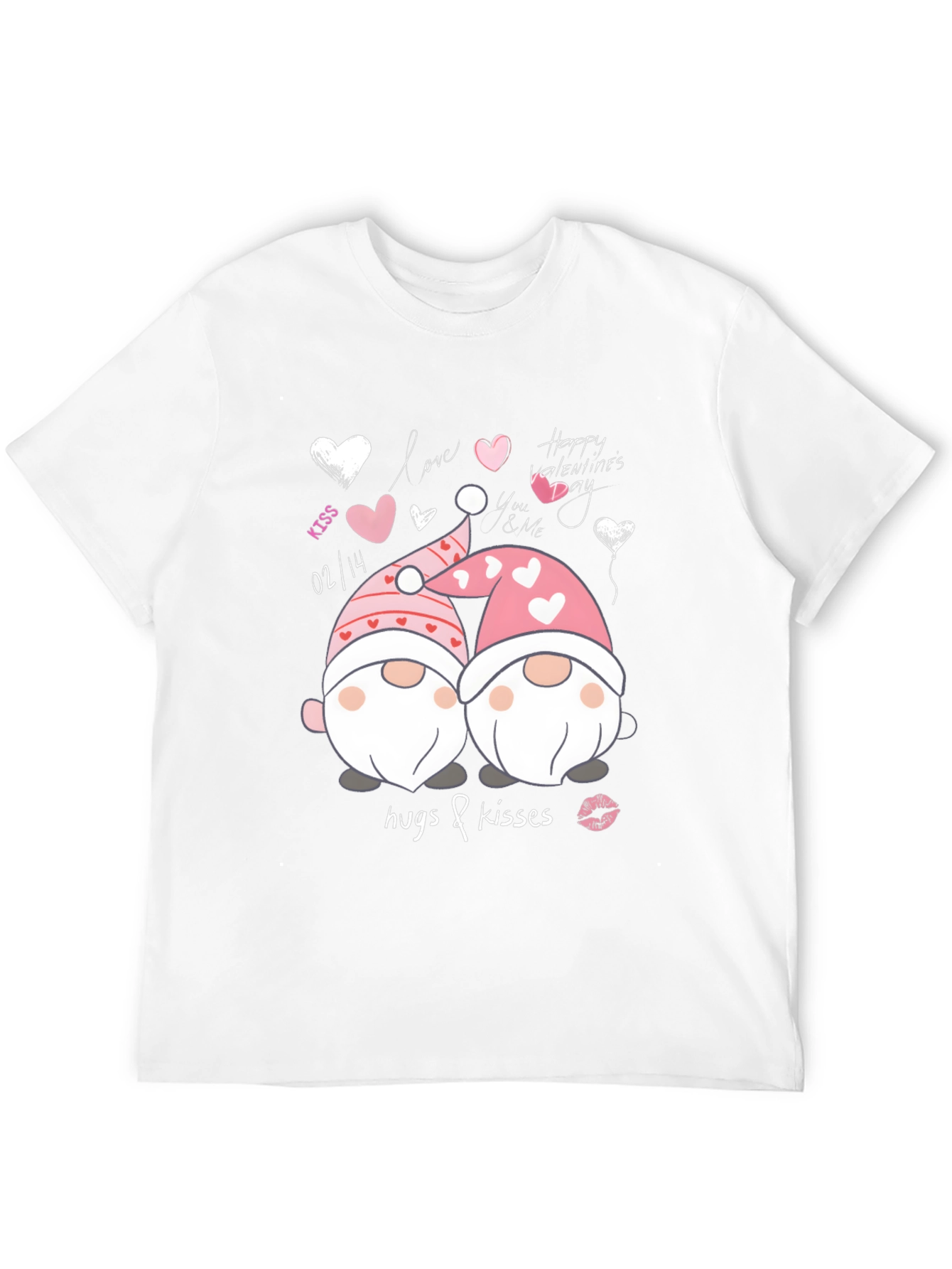 Valentines Day Gnomes T-Shirt - Hugs & Kisses