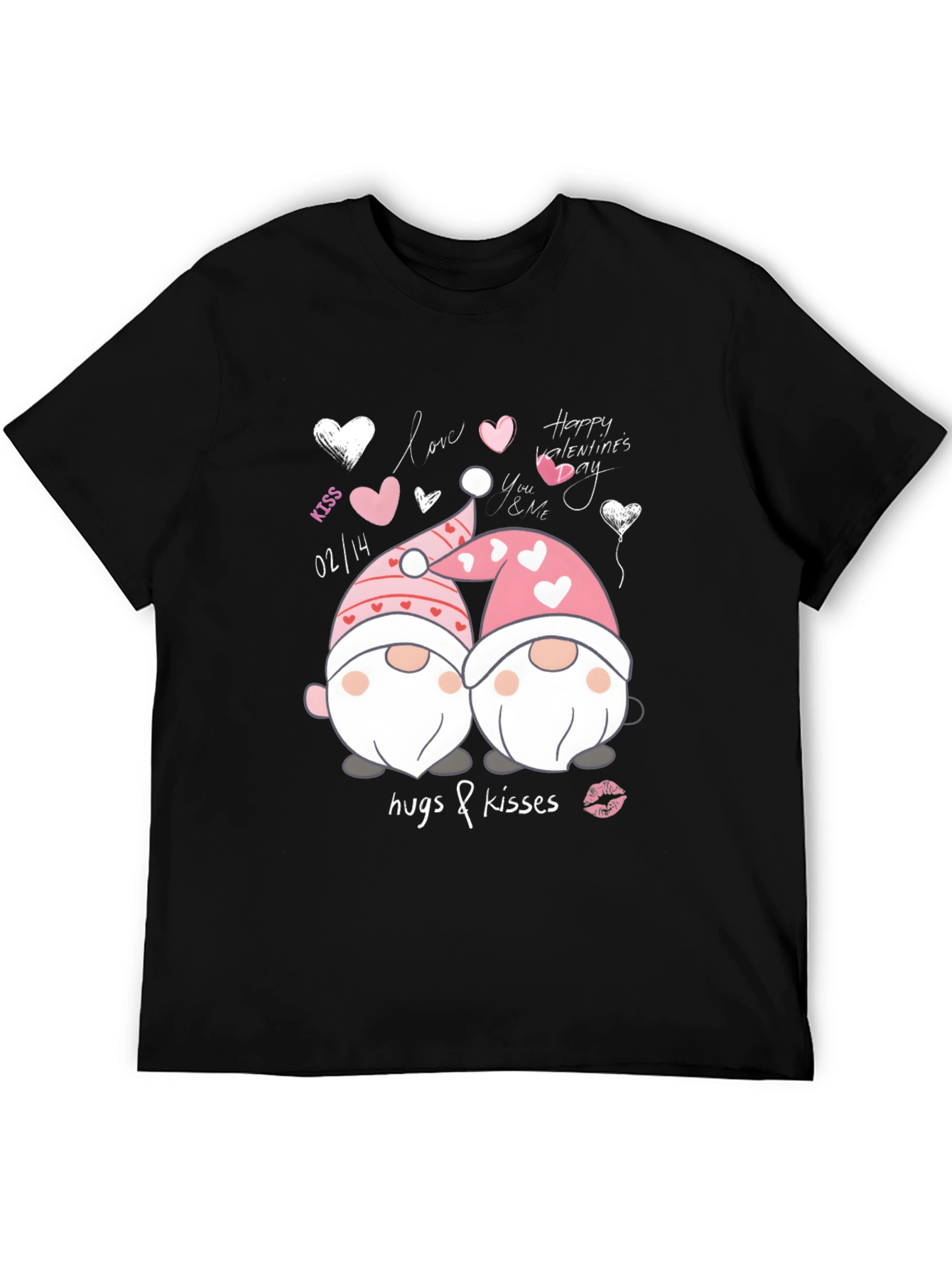 Valentines Day Gnomes T-Shirt - Hugs & Kisses