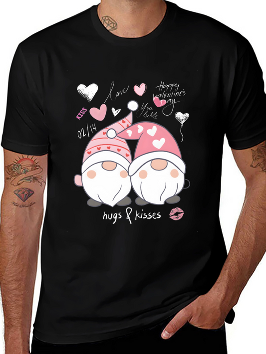 Valentines Day Gnomes T-Shirt - Hugs & Kisses
