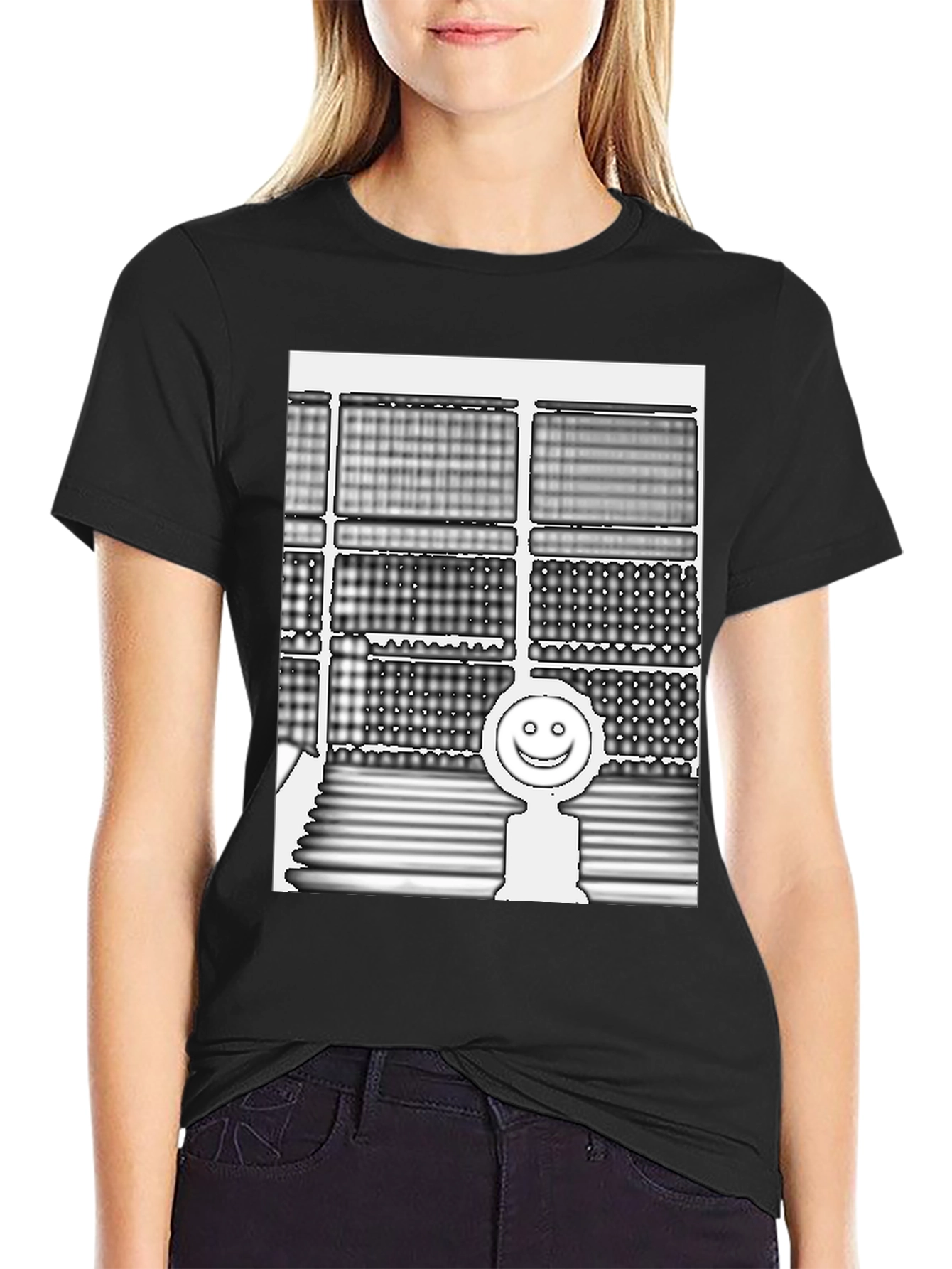 Modern Art Graphic Tee - Unisex Black T-Shirt