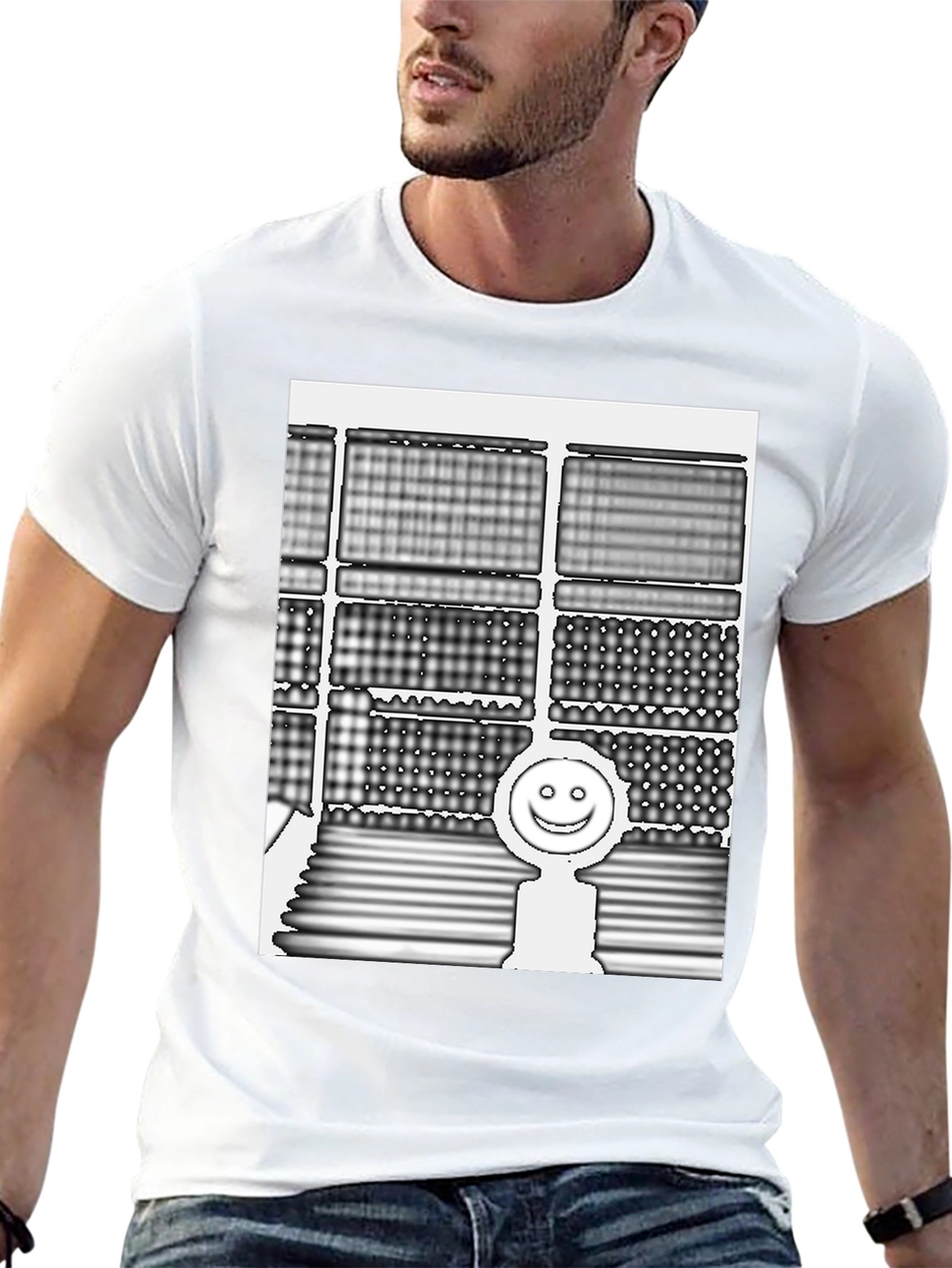 Modern Art Graphic Tee - Unisex Black T-Shirt