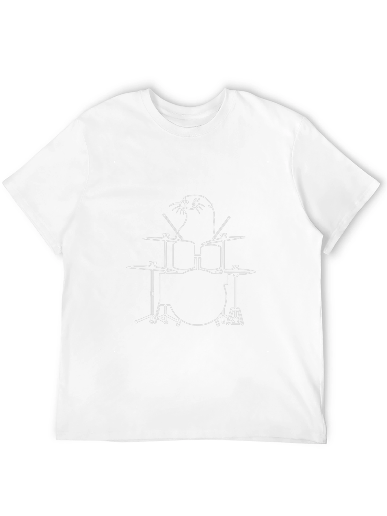 Otter Drummer Graphic Tee - Music Lover T-Shirt