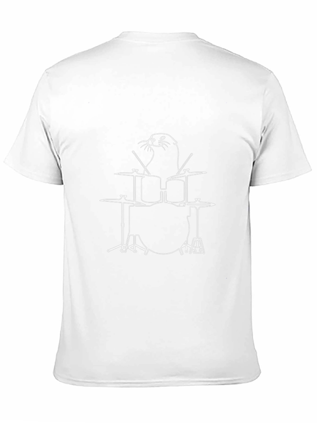 Otter Drummer Graphic Tee - Music Lover T-Shirt