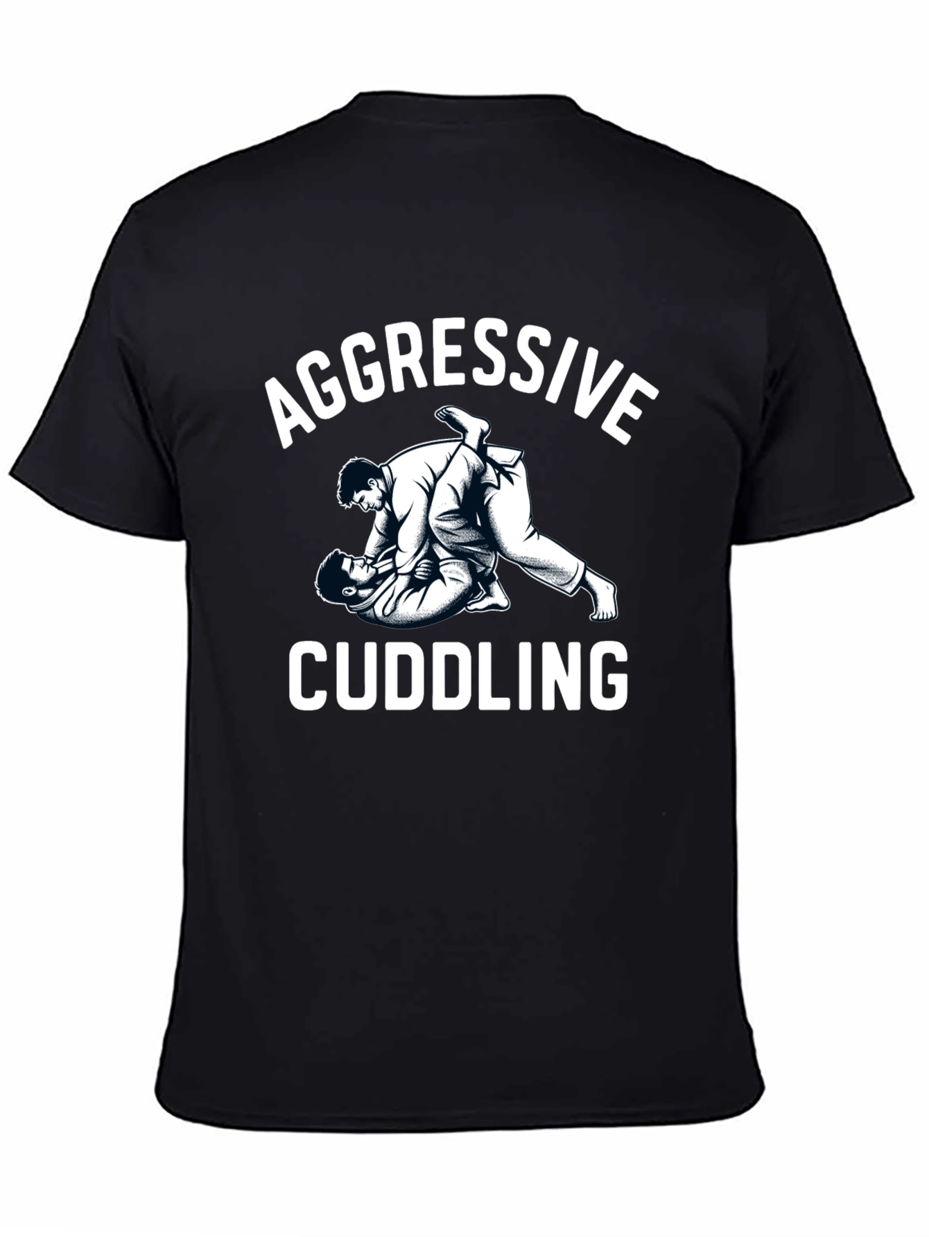 Aggressive Cuddling Graphic Tee - Martial Arts Humor