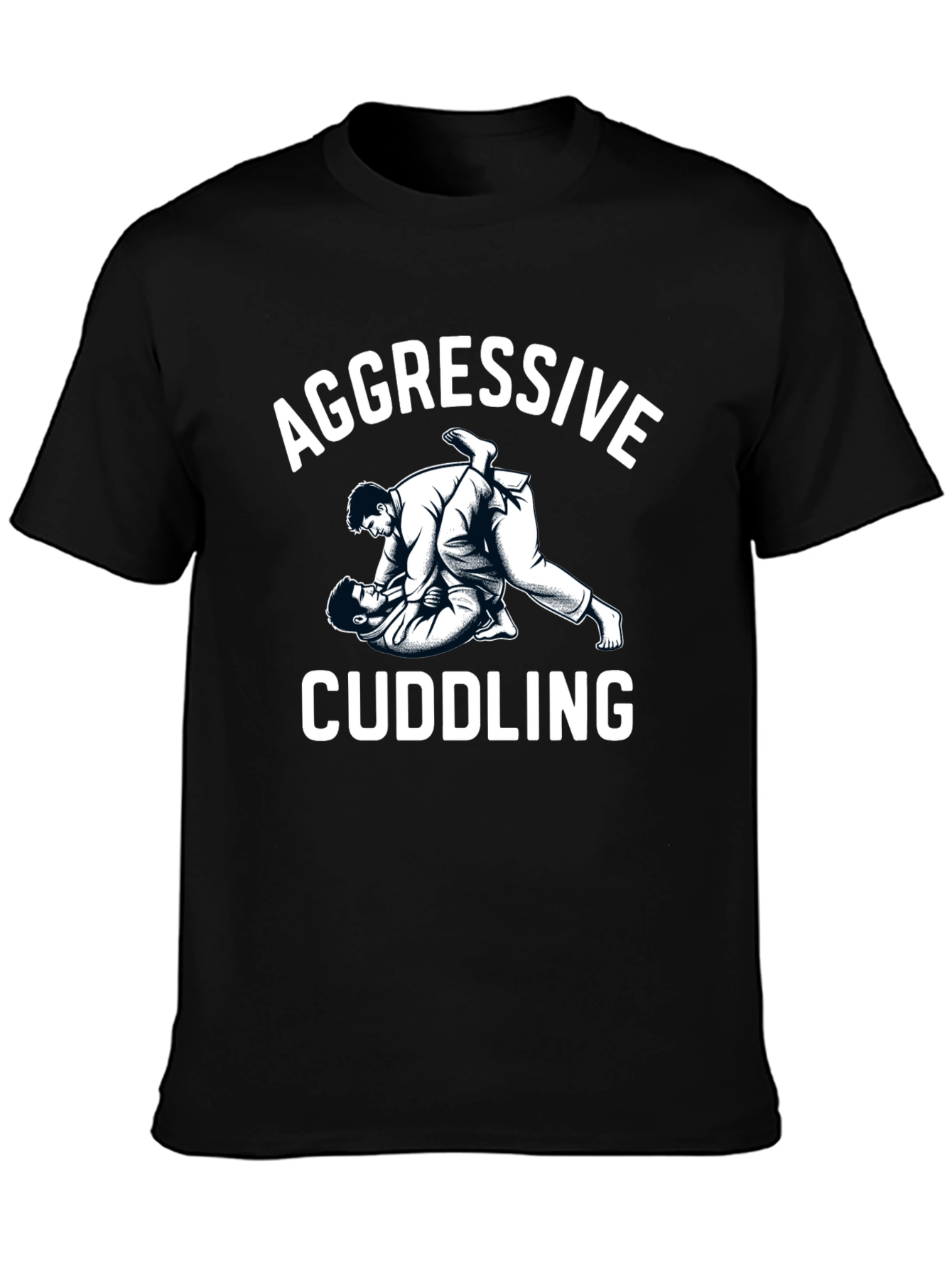 Aggressive Cuddling Graphic Tee - Martial Arts Humor