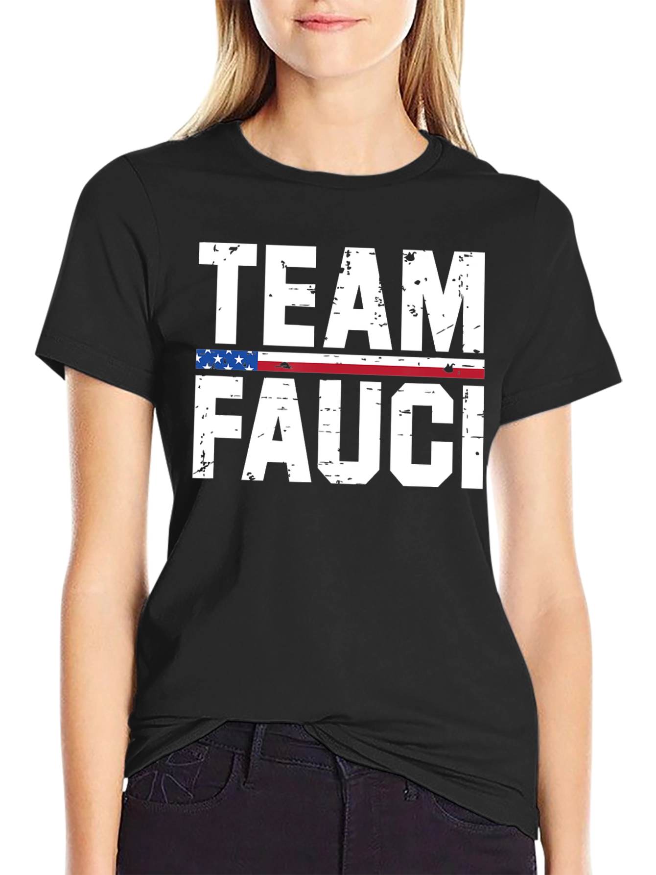 Team Fauci Black Graphic Tee
