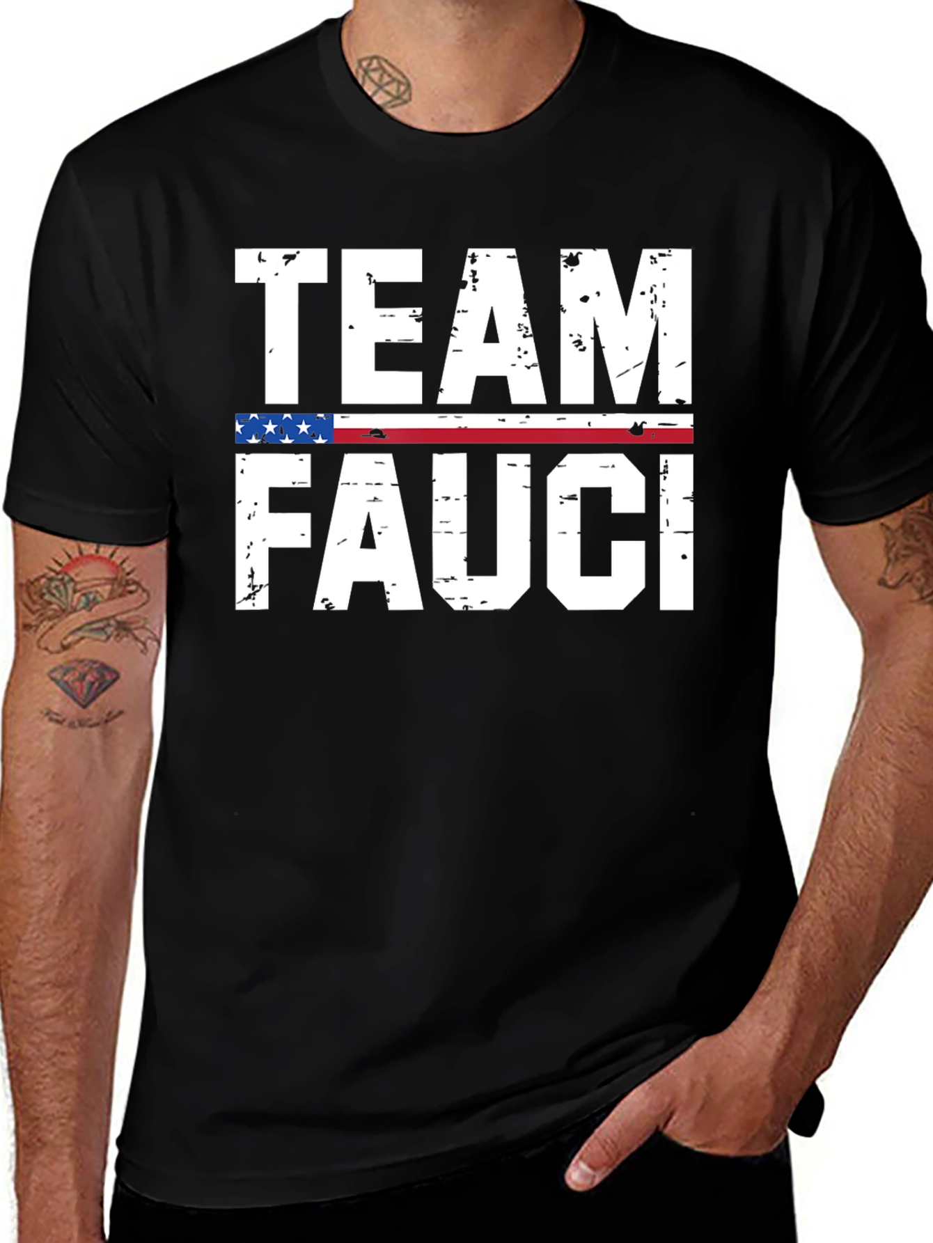 Team Fauci Black Graphic Tee