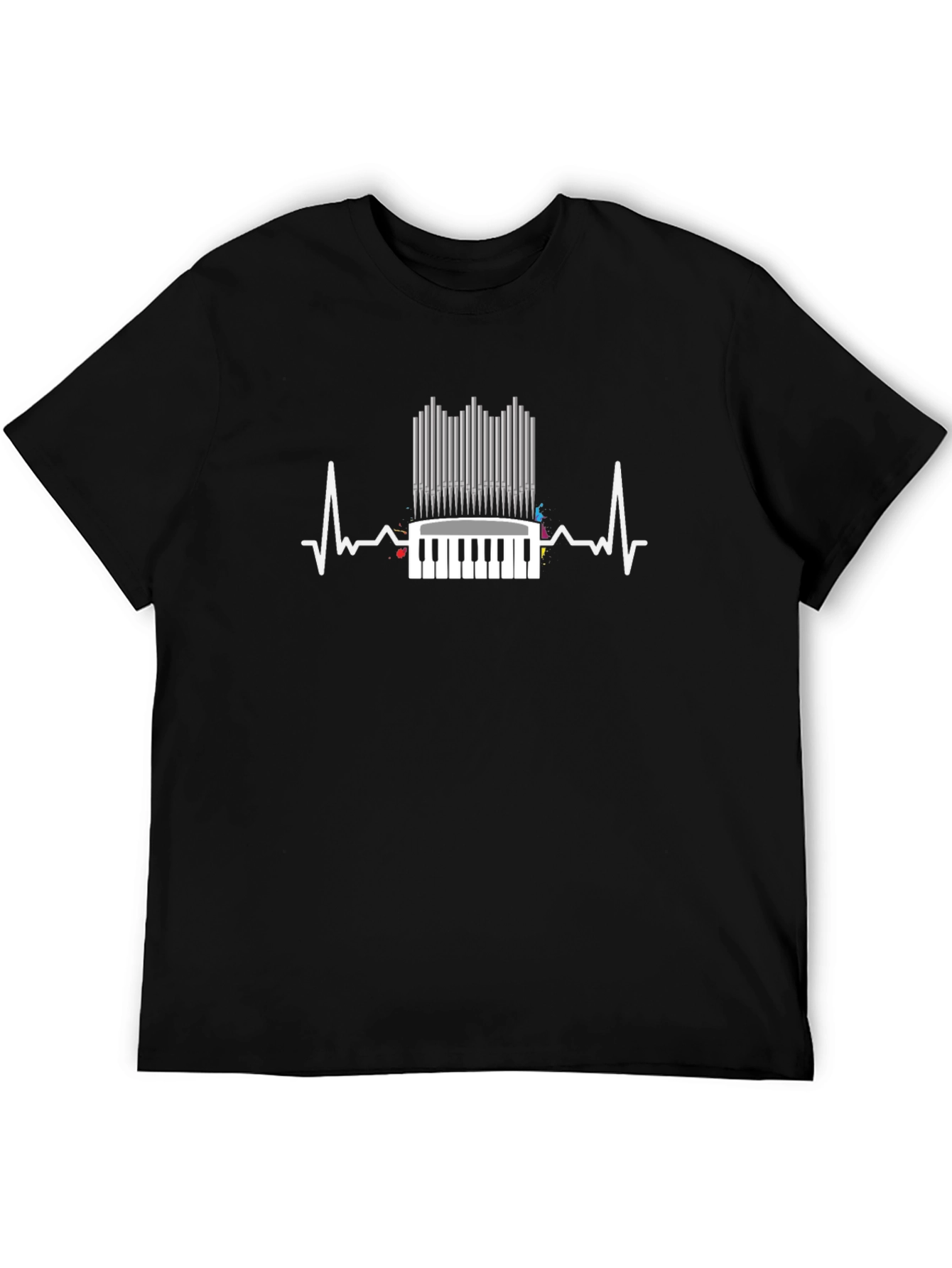 Organ Player Heartbeat T-Shirt - Music Lover Tee