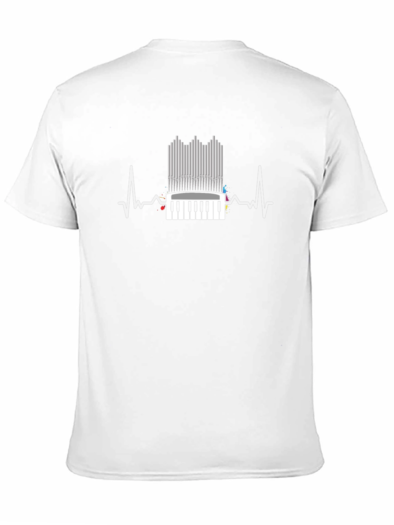Organ Player Heartbeat T-Shirt - Music Lover Tee