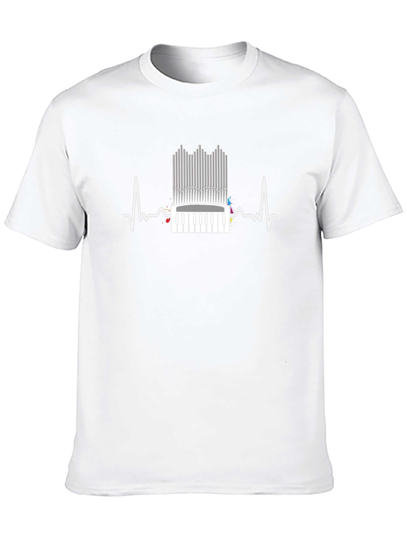 Organ Player Heartbeat T-Shirt - Music Lover Tee