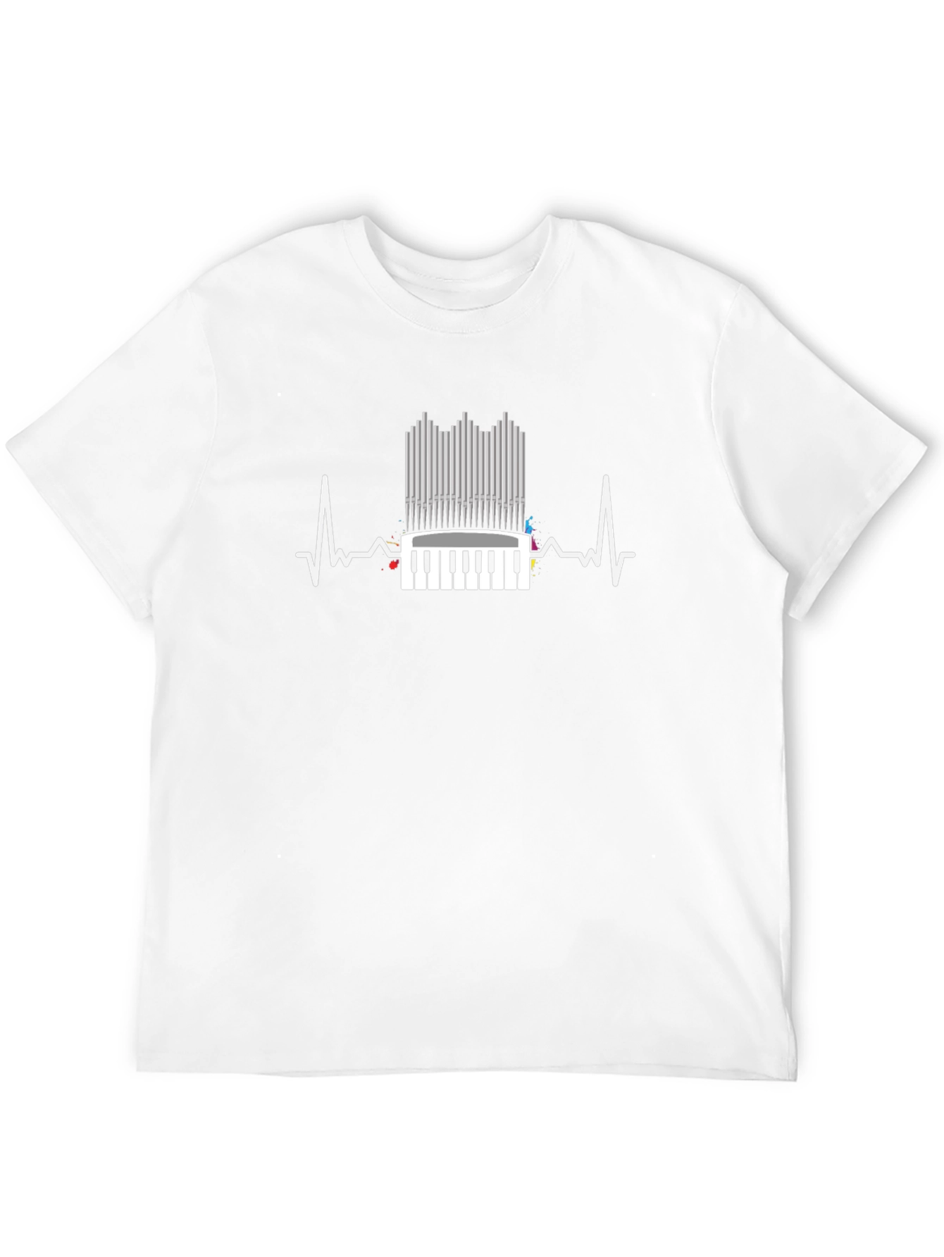 Organ Player Heartbeat T-Shirt - Music Lover Tee