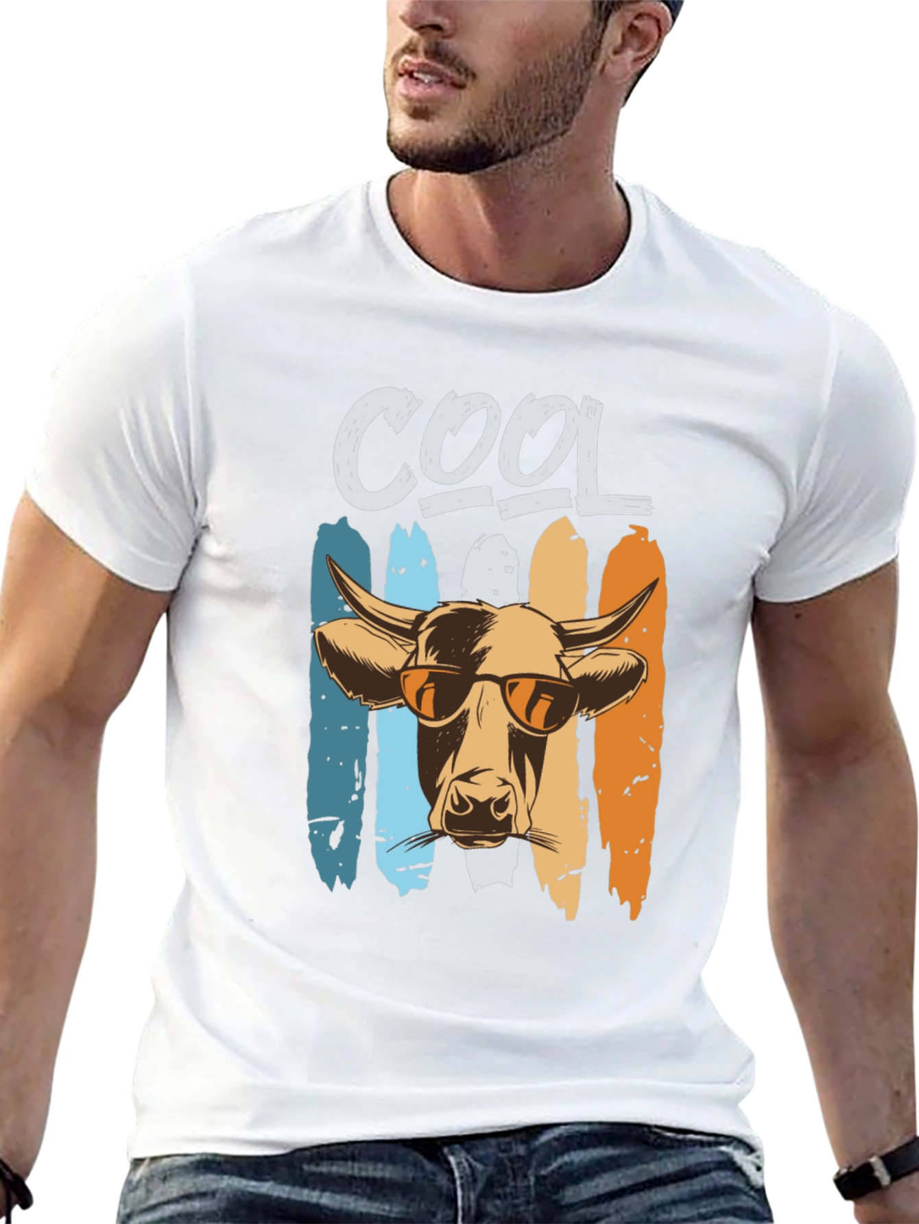 Cool Cow Graphic Tee - Unisex Black T-Shirt