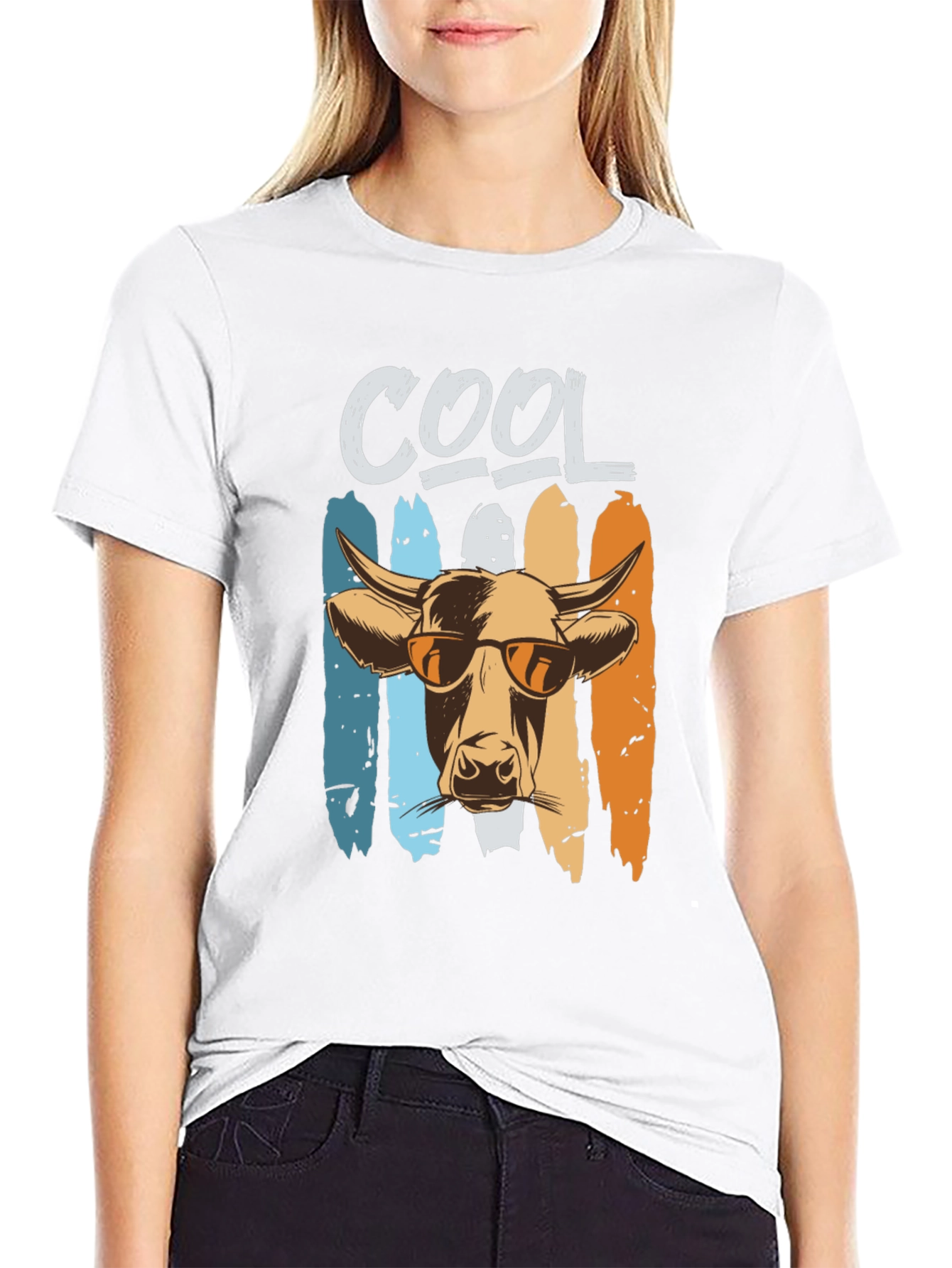 Cool Cow Graphic Tee - Unisex Black T-Shirt