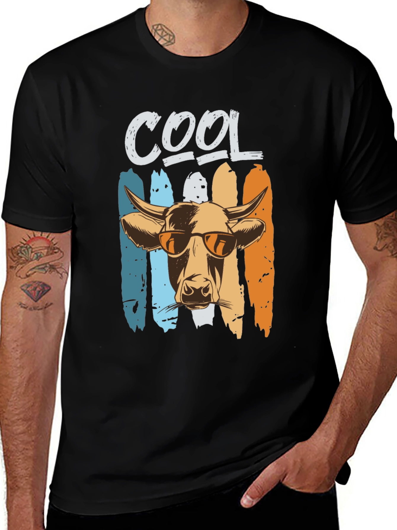Cool Cow Graphic Tee - Unisex Black T-Shirt