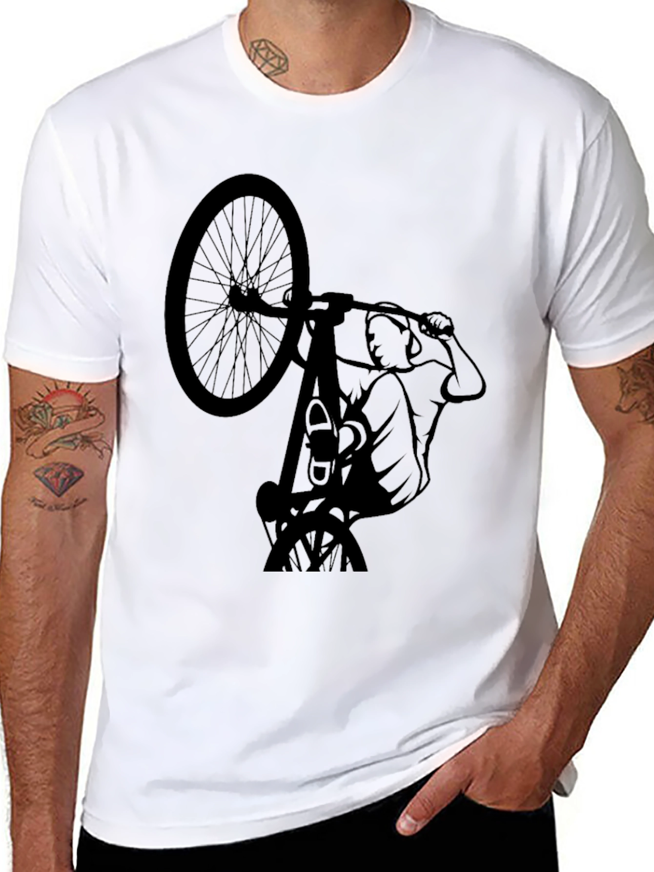BMX Stunt Graphic Tee - Cool Rider Design
