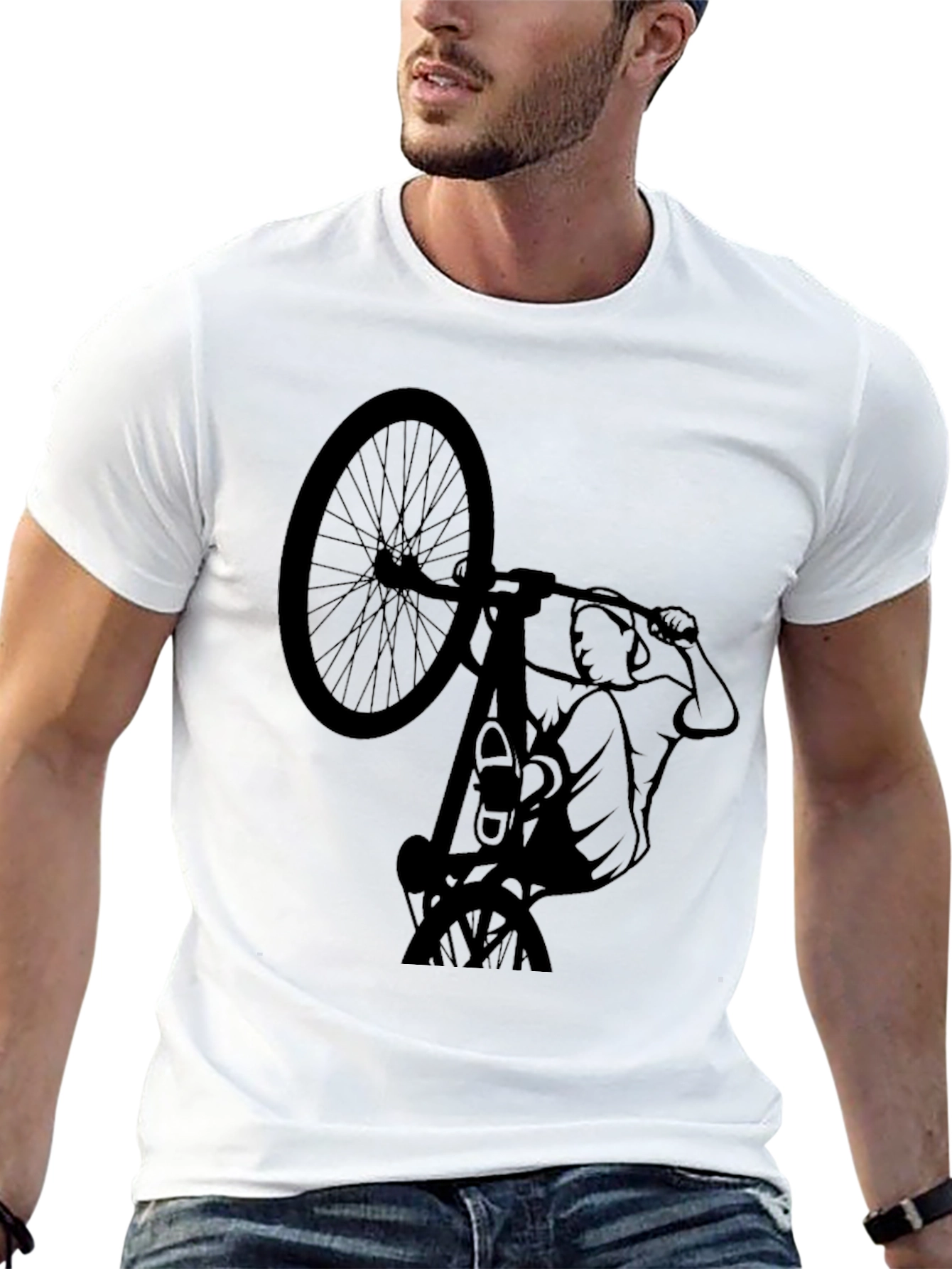 BMX Stunt Graphic Tee - Cool Rider Design