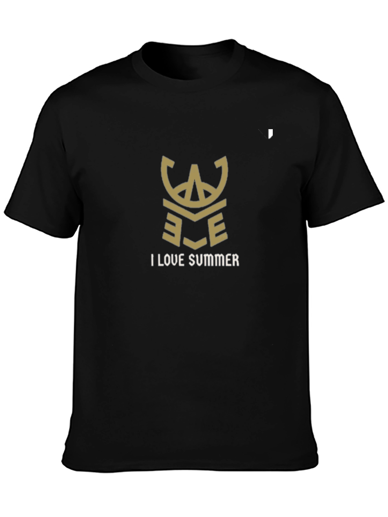 I Love Summer Graphic Tee - Black Cotton T-Shirt