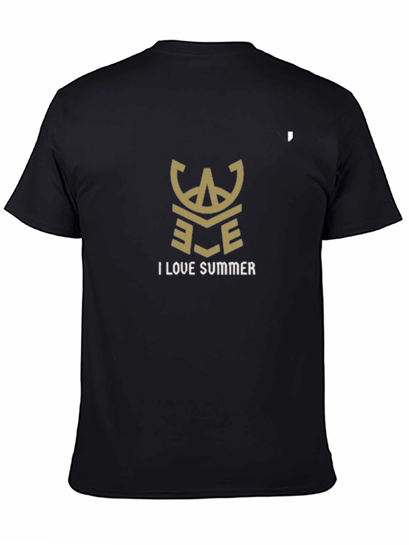 I Love Summer Graphic Tee - Black Cotton T-Shirt