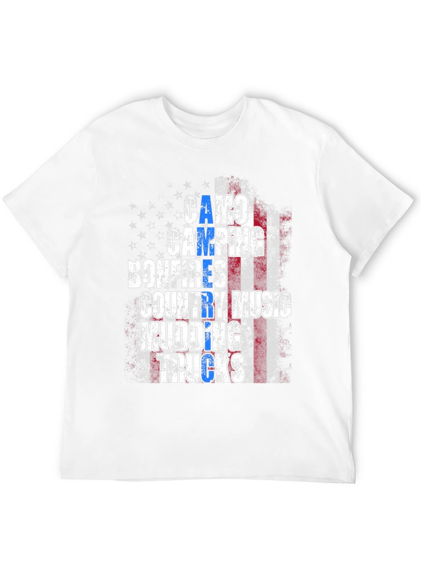 Camo Camping Bonfires Graphic Tee