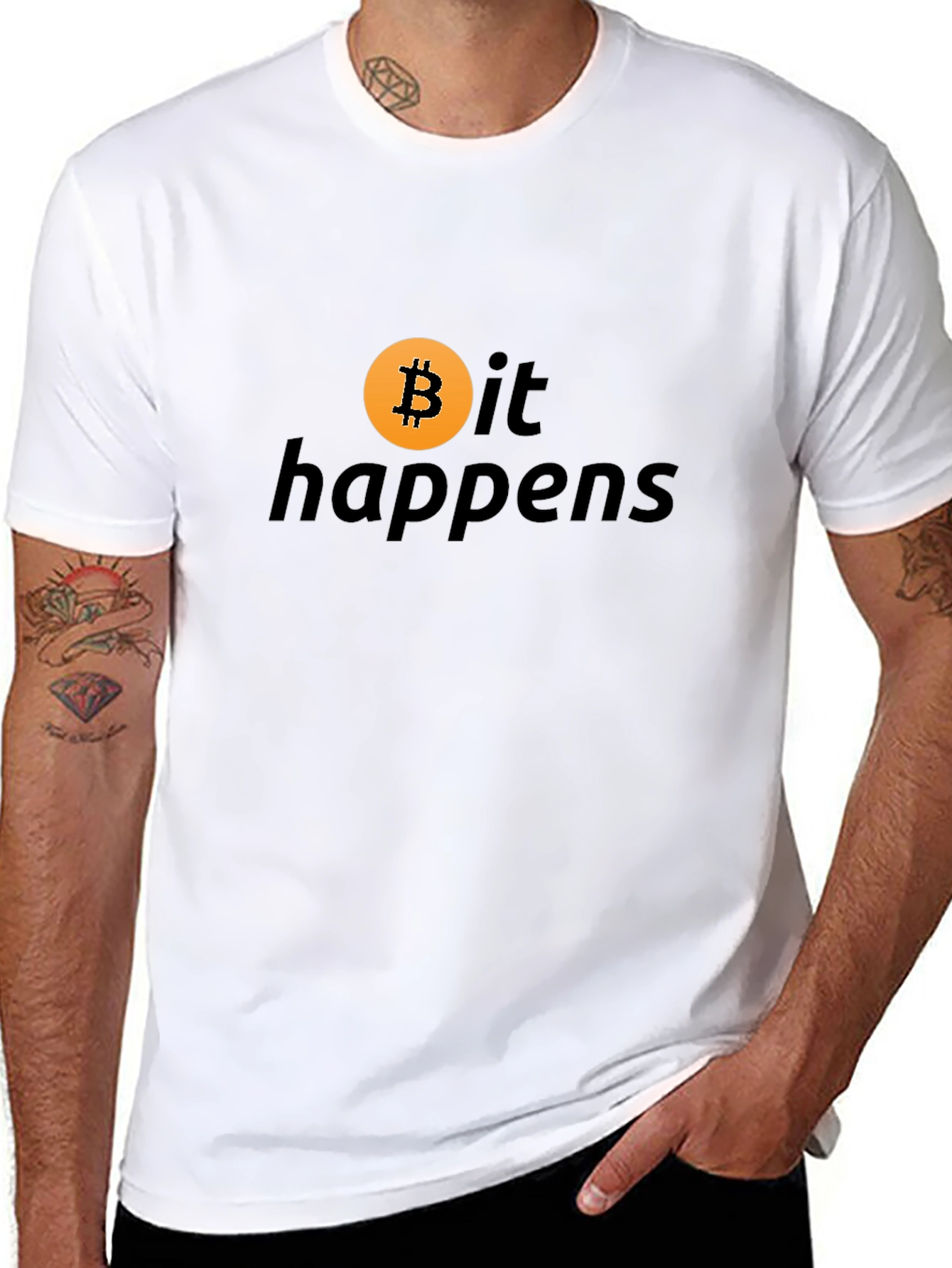 Bitcoin Happens Black T-Shirt Crypto Currency Tee