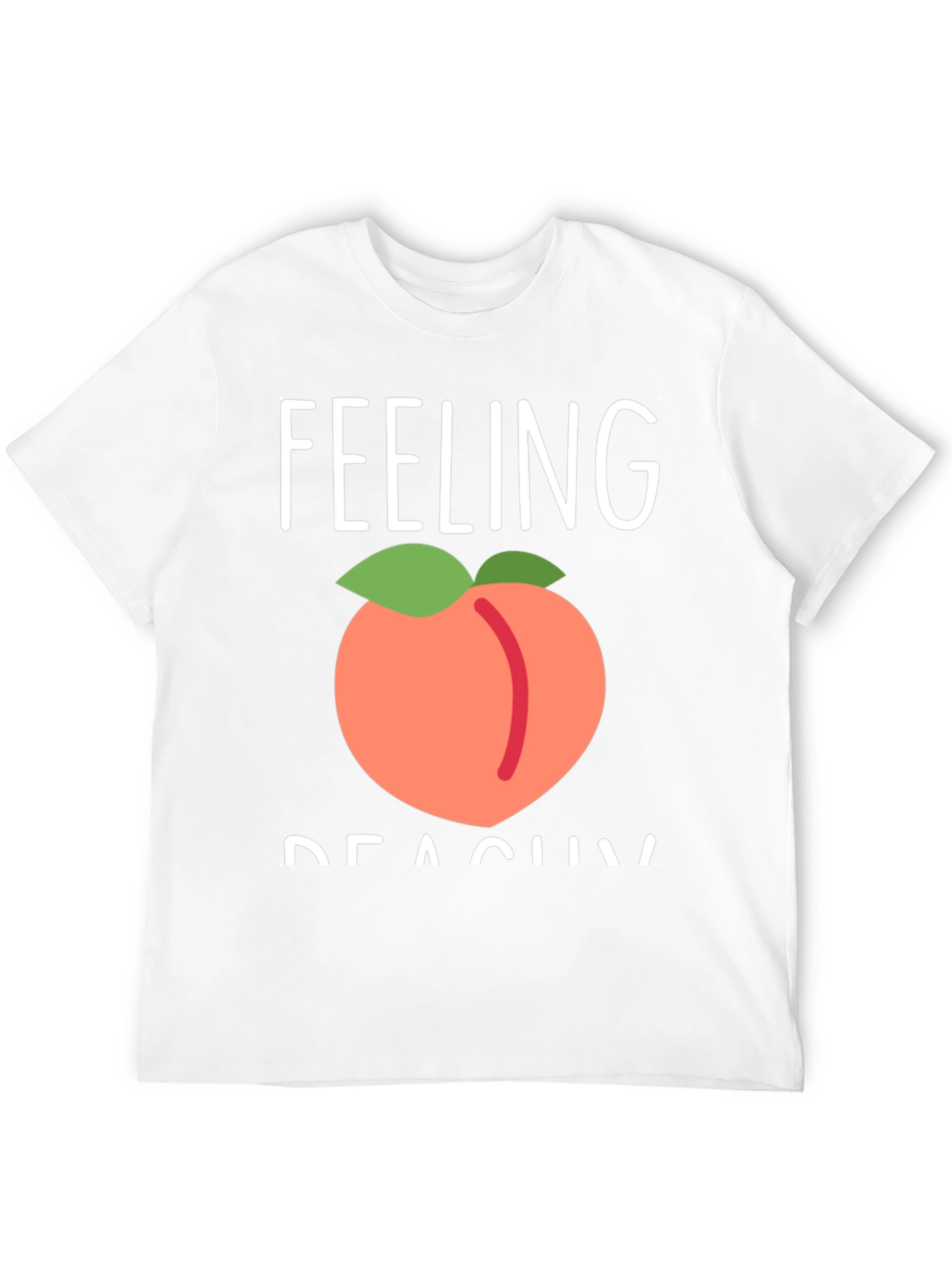 Feeling Peachy Graphic Tee - Casual Black T-Shirt