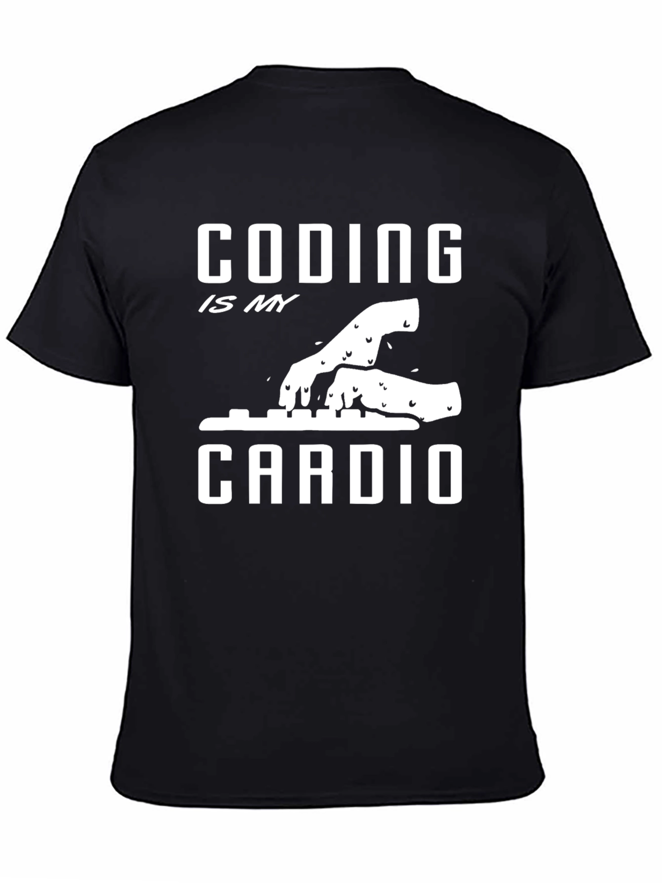 Coding is My Cardio Black T-Shirt