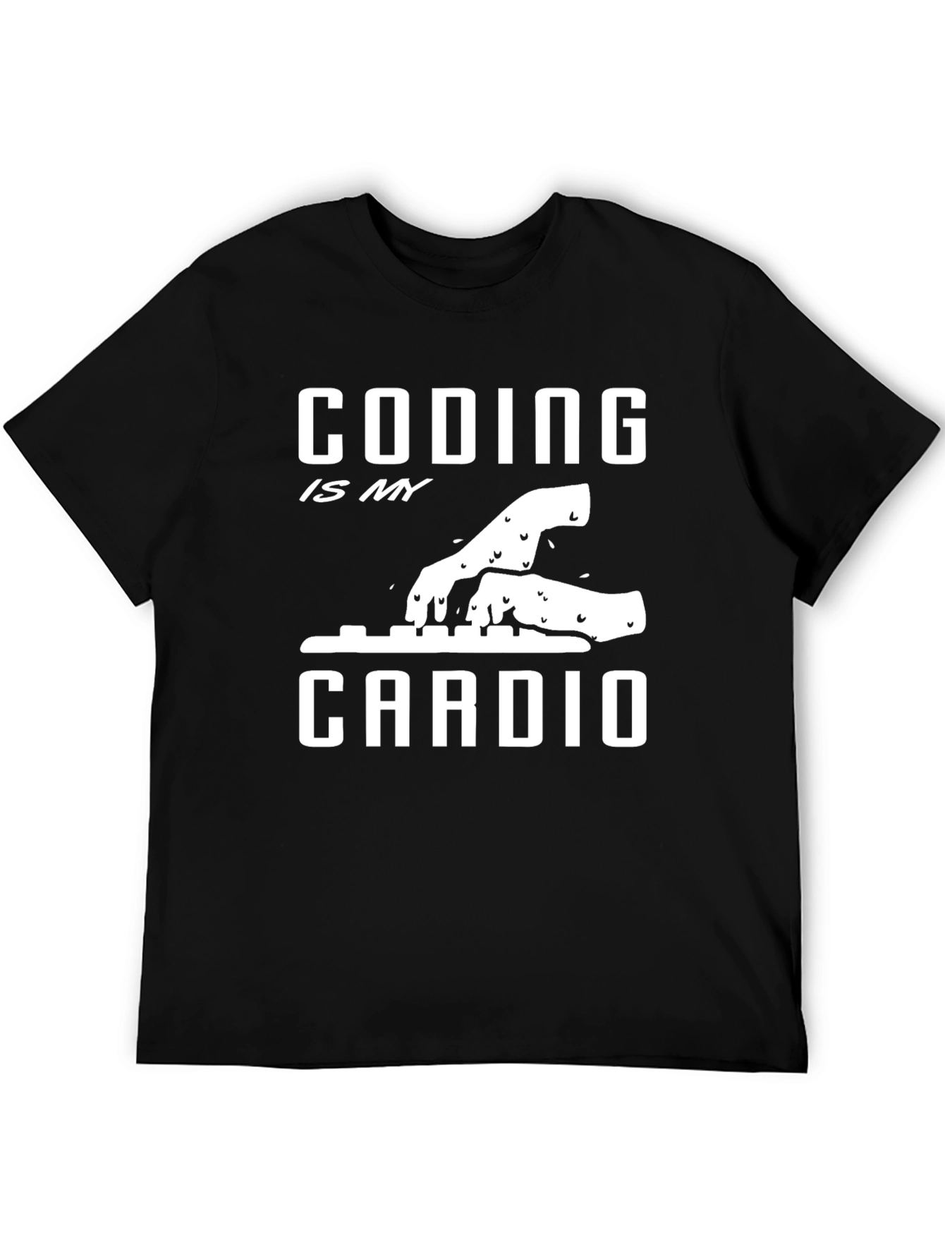 Coding is My Cardio Black T-Shirt
