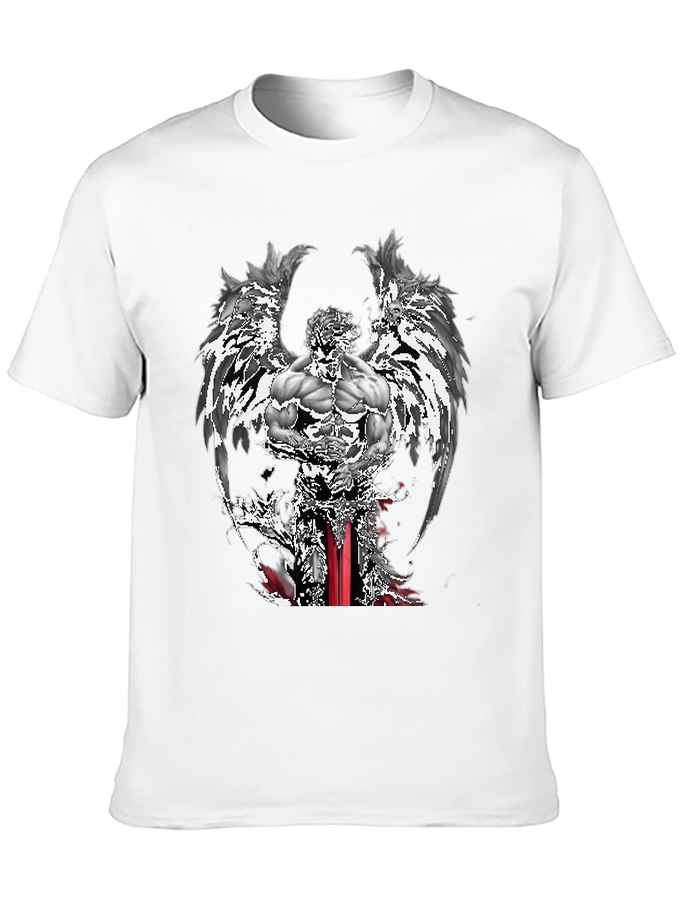 Angel Warrior Graphic Tee - Mens Black T-Shirt