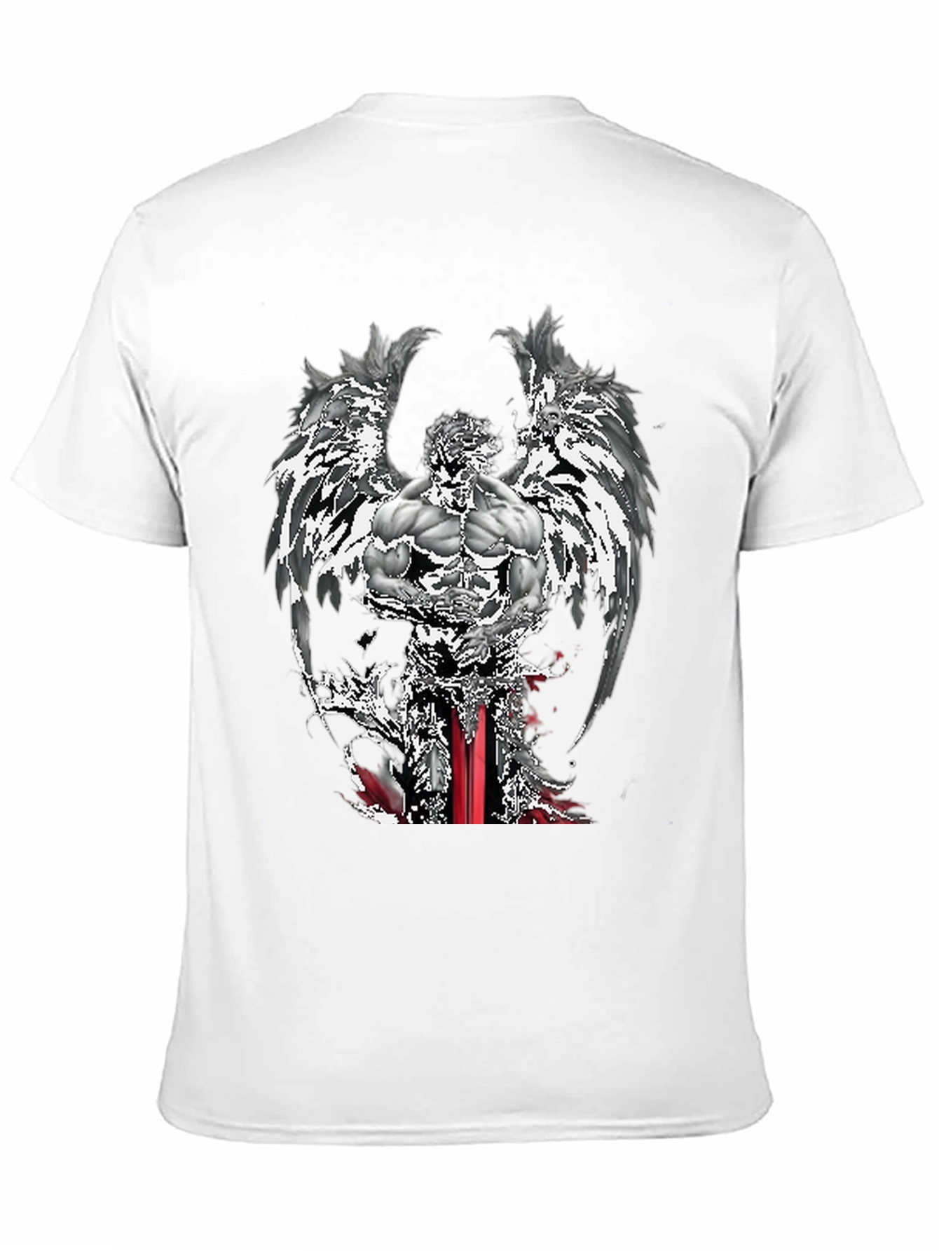 Angel Warrior Graphic Tee - Mens Black T-Shirt