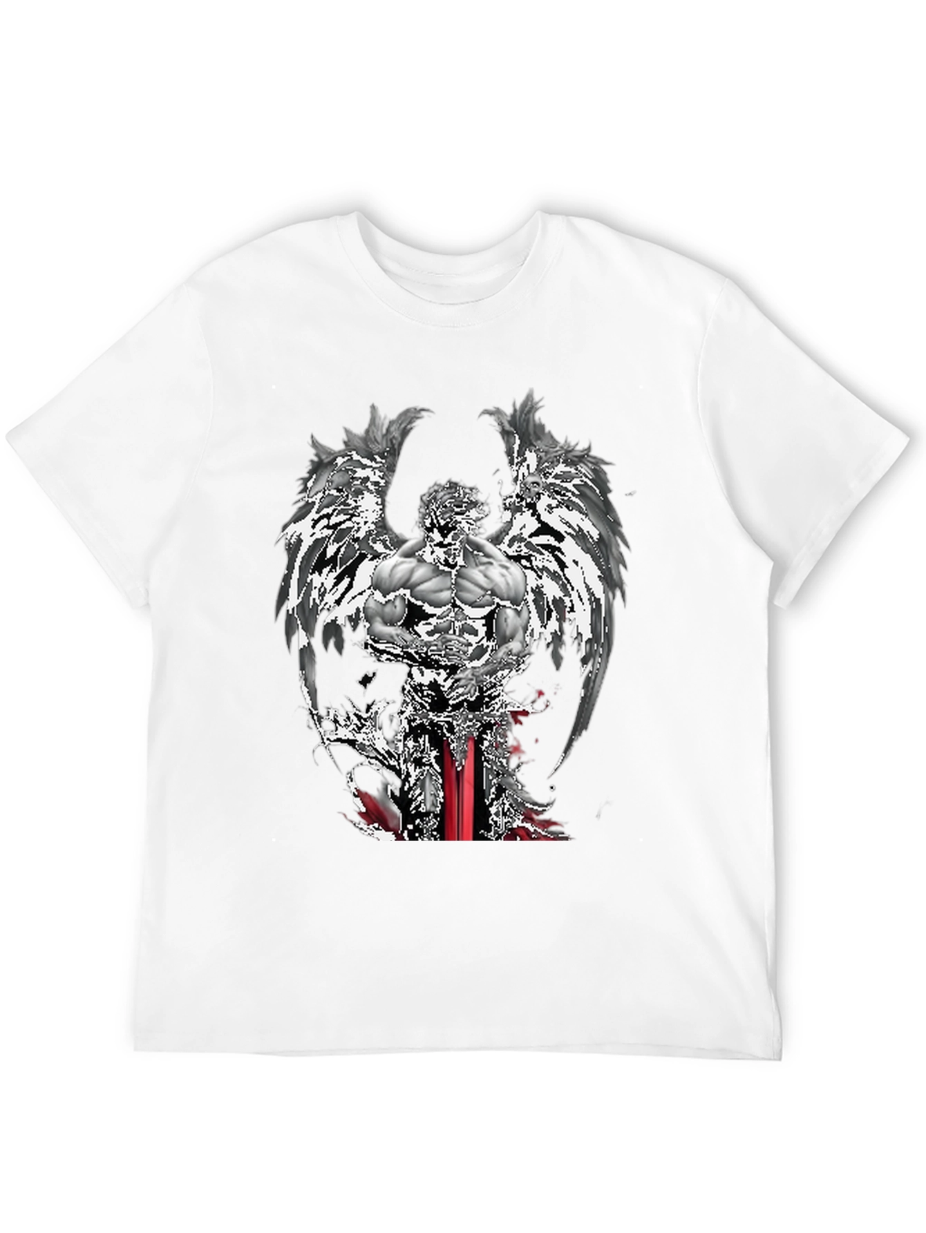 Angel Warrior Graphic Tee - Mens Black T-Shirt