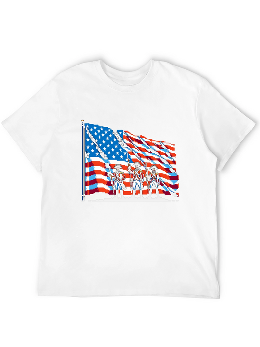 American Flag Pixel Art T-Shirt
