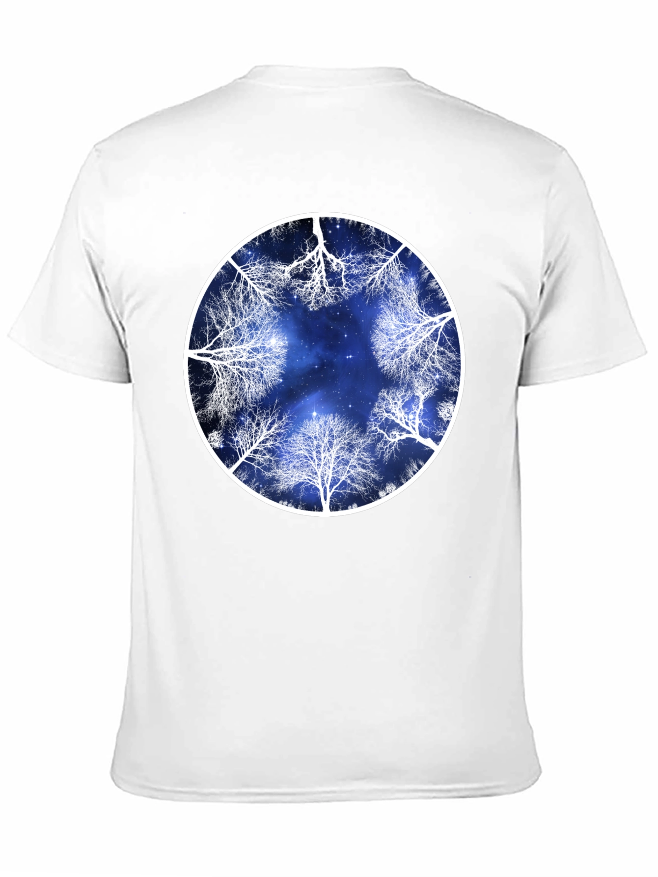 Celestial Tree Circle Graphic Tee - Black