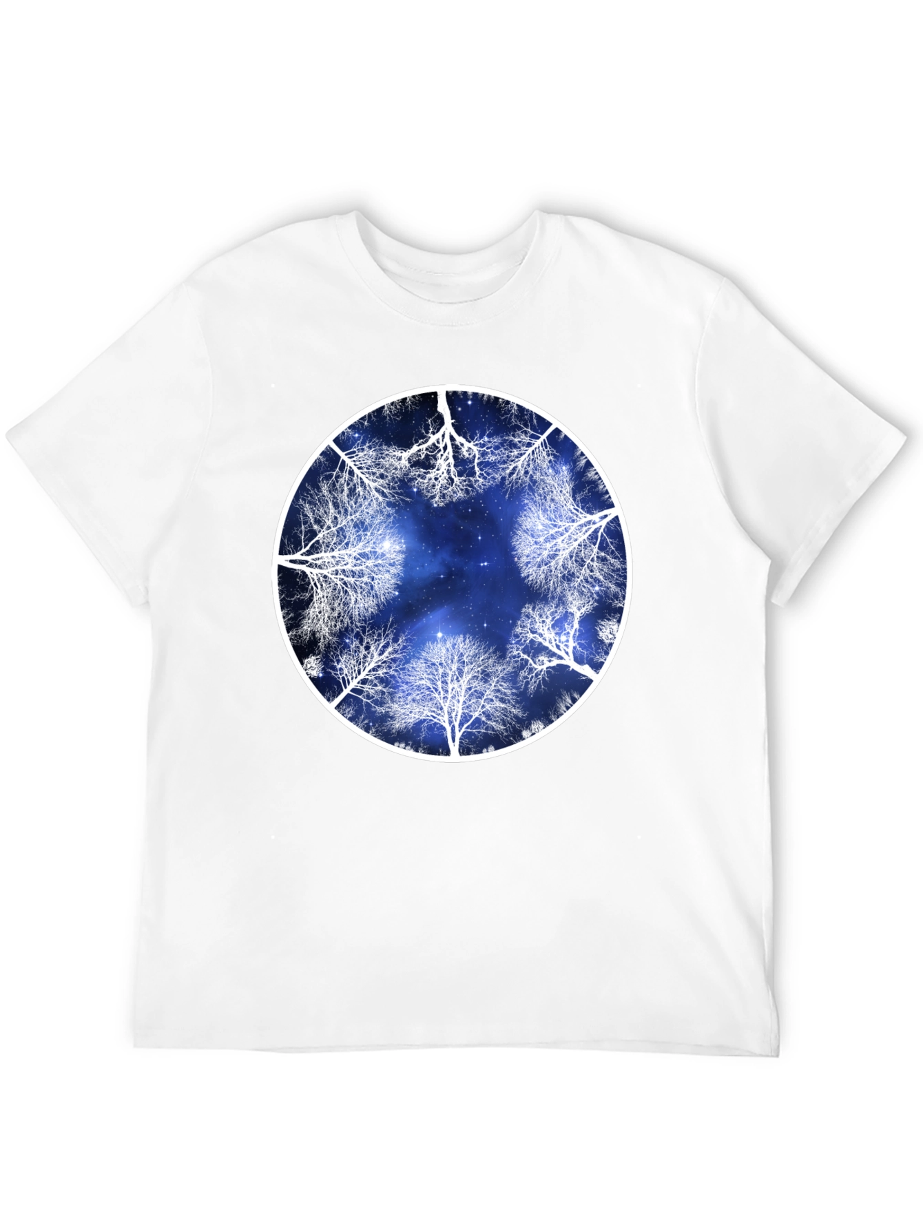 Celestial Tree Circle Graphic Tee - Black